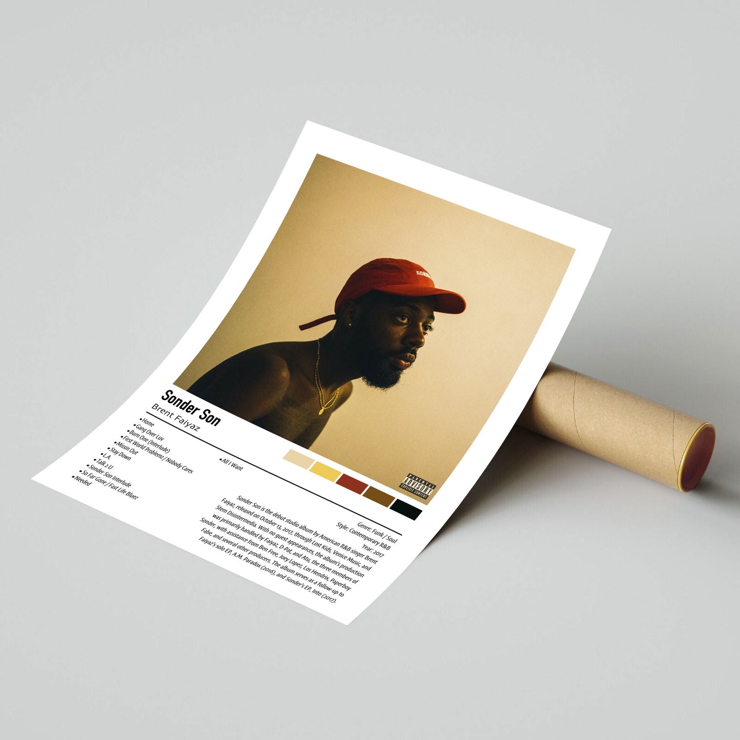 Brent Faiyaz | Sonder Son | Custom Album Cover Poster Print