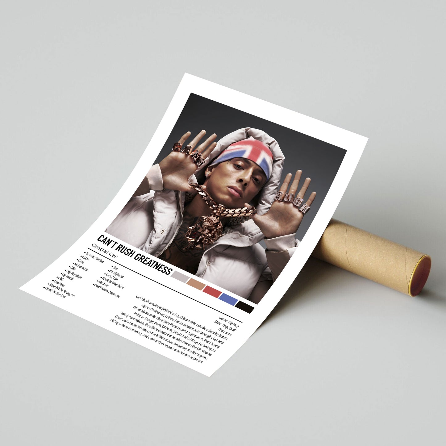 Central Cee | Can't Rush Greatness | Custom Album Cover Poster Print