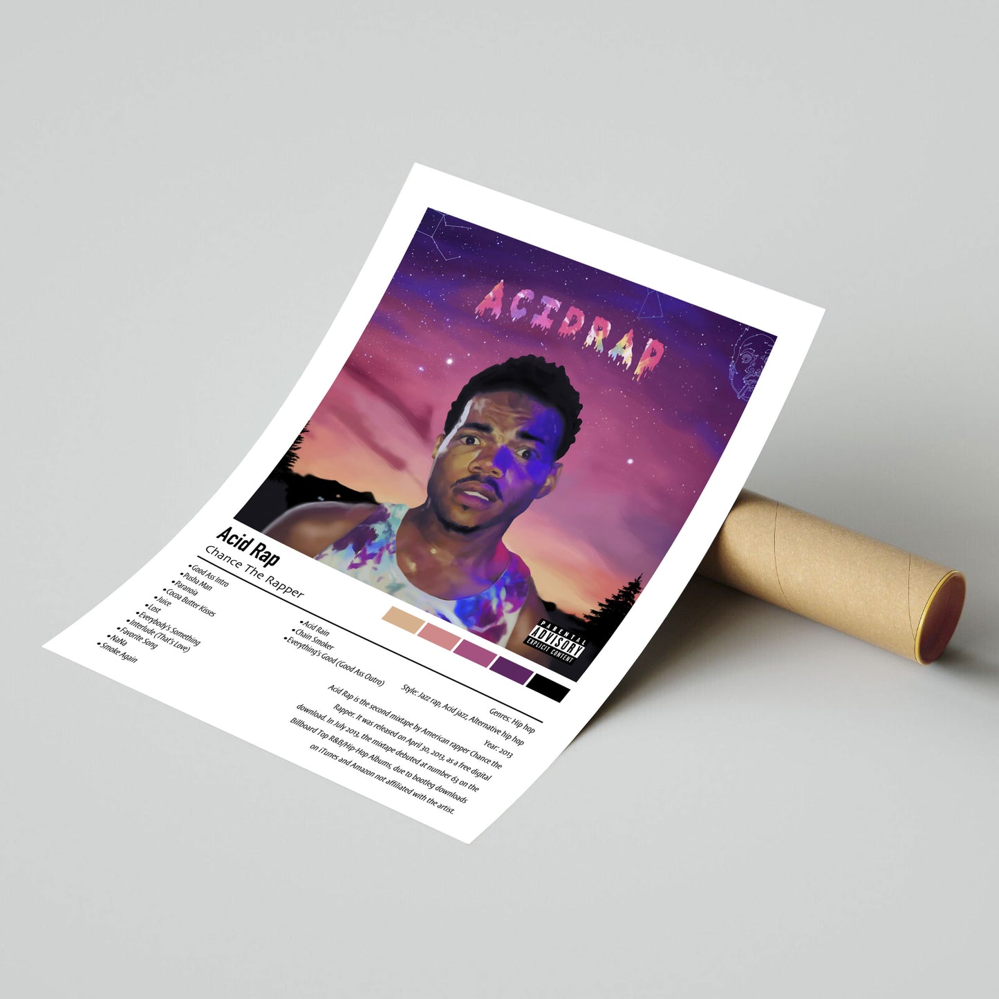 Chance The Rapper | Acid Rap | Custom Album Cover Poster Print