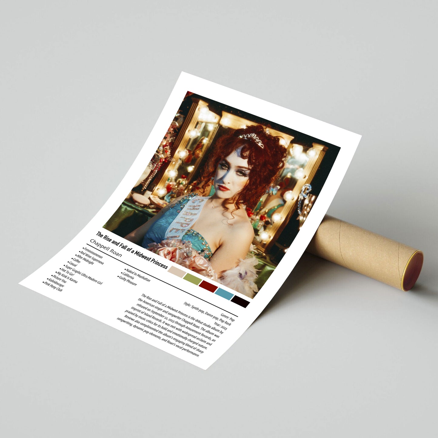 Chappell Roan | The Rise and Fall of a Midwest Princess | Custom Album Cover Poster Print