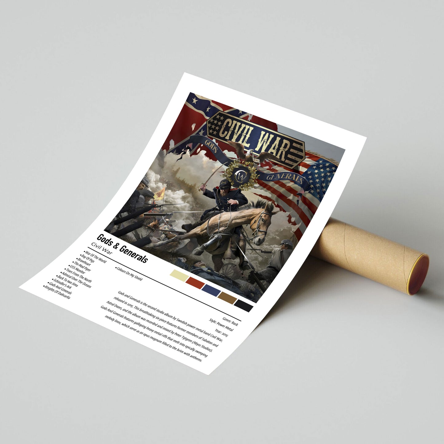 Civil War | Gods & Generals | Custom Album Cover Poster Print