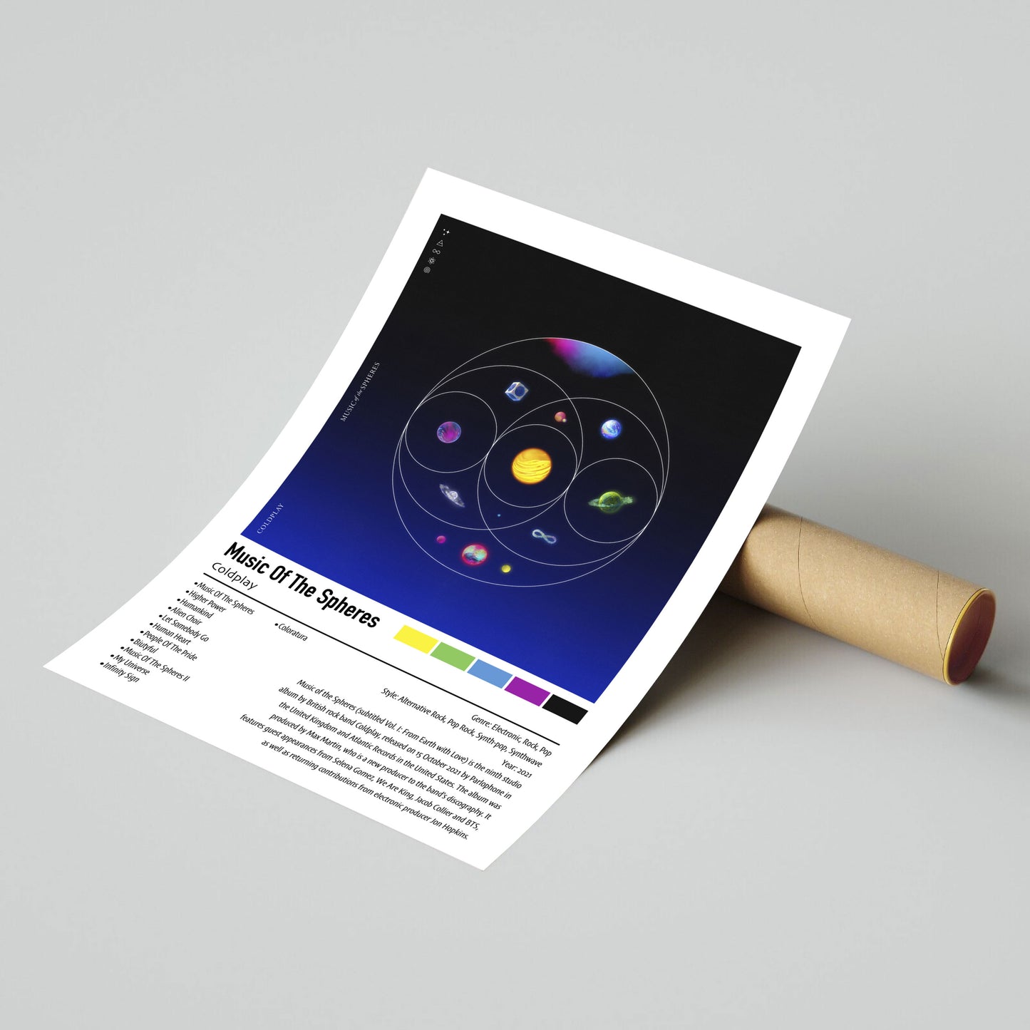 Coldplay | Music Of The Spheres | Custom Album Cover Poster Print