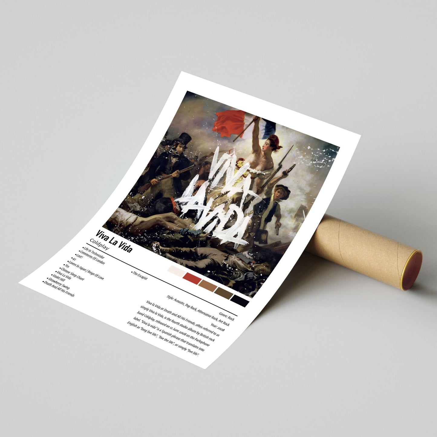 Coldplay | Viva La Vida | Custom Album Cover Poster Print