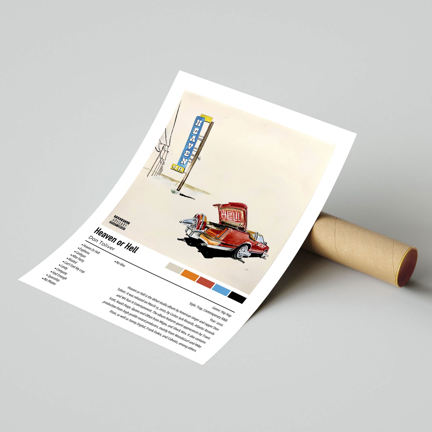 Don Toliver | Heaven or Hell | Custom Album Cover Poster Print