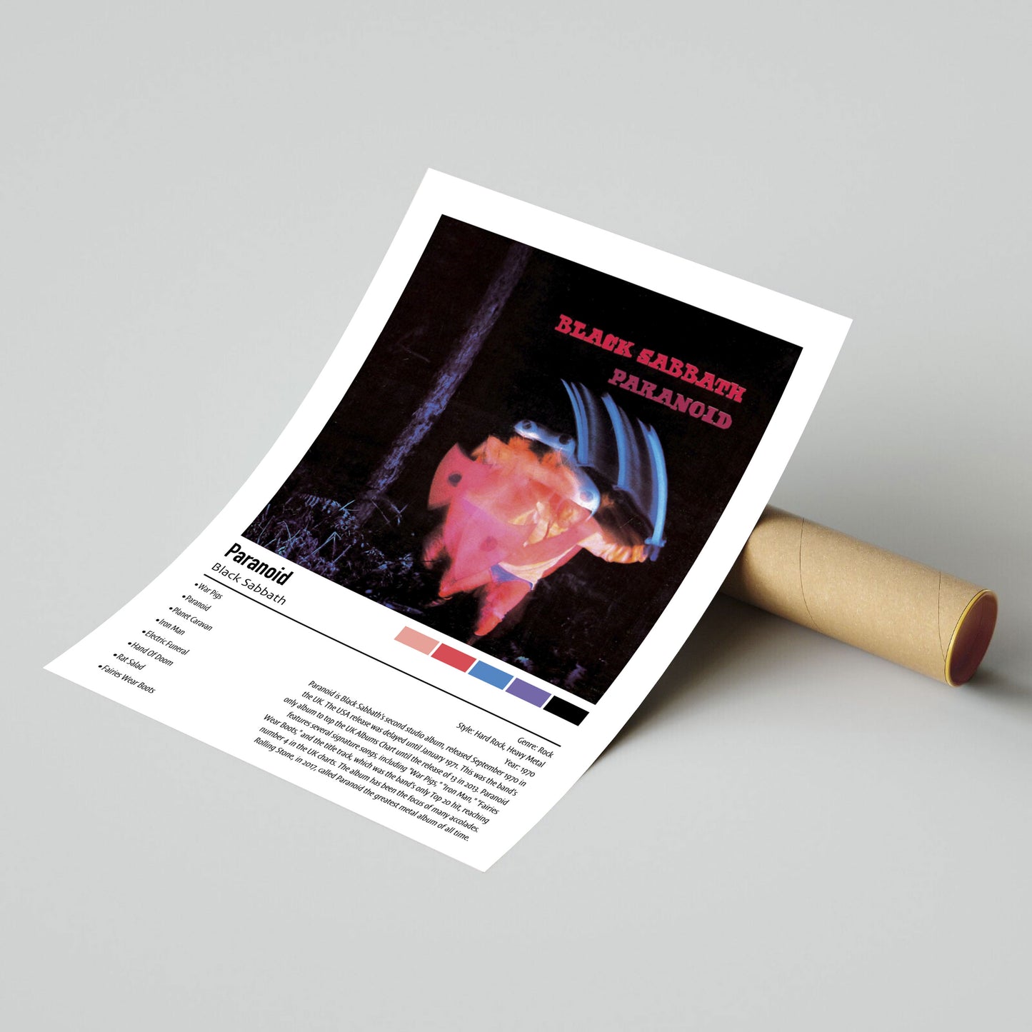 Black Sabbath | Paranoid | Custom Album Cover Poster Print