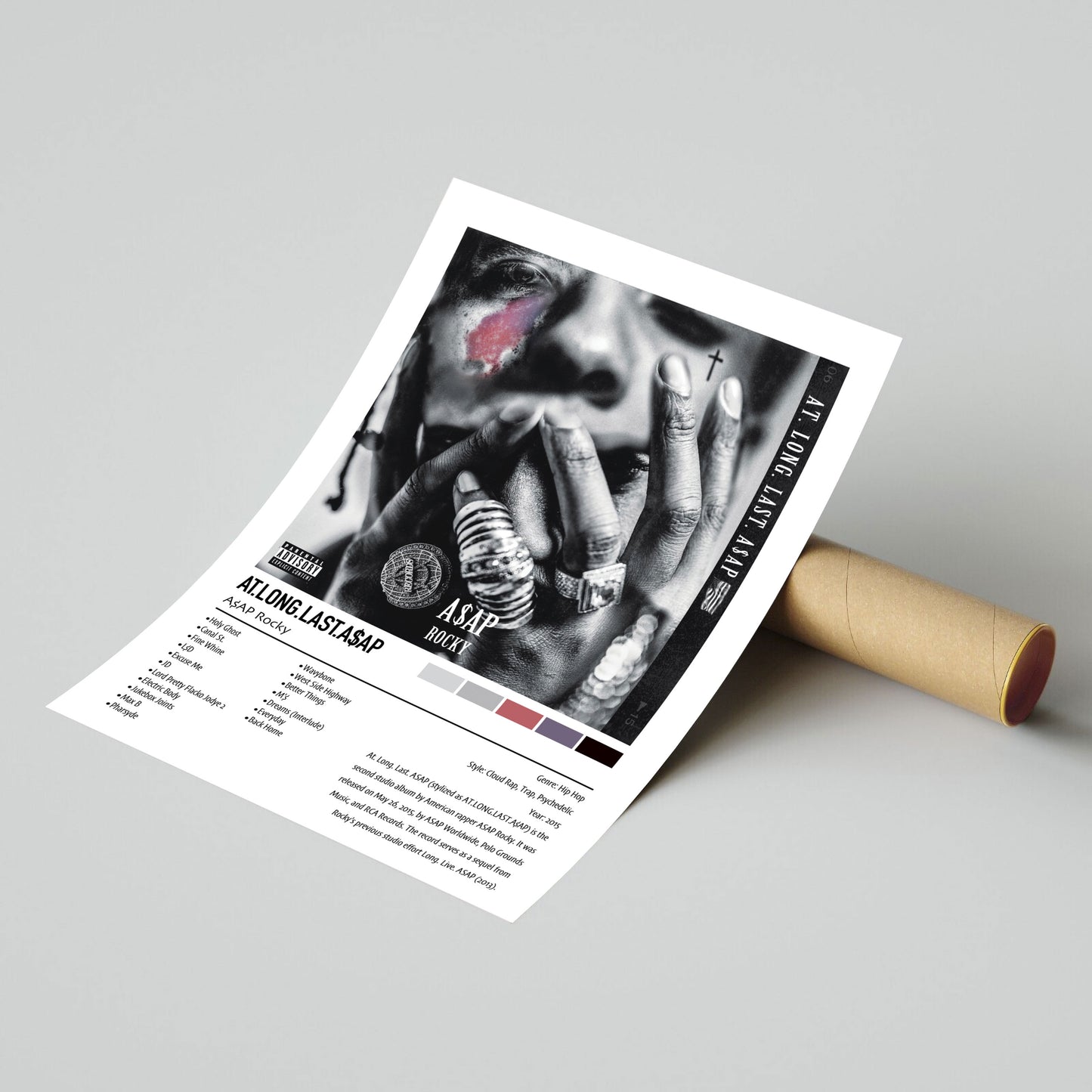 A$AP Rocky | AT.LONG.LAST.A$AP | Custom Album Cover Poster Print