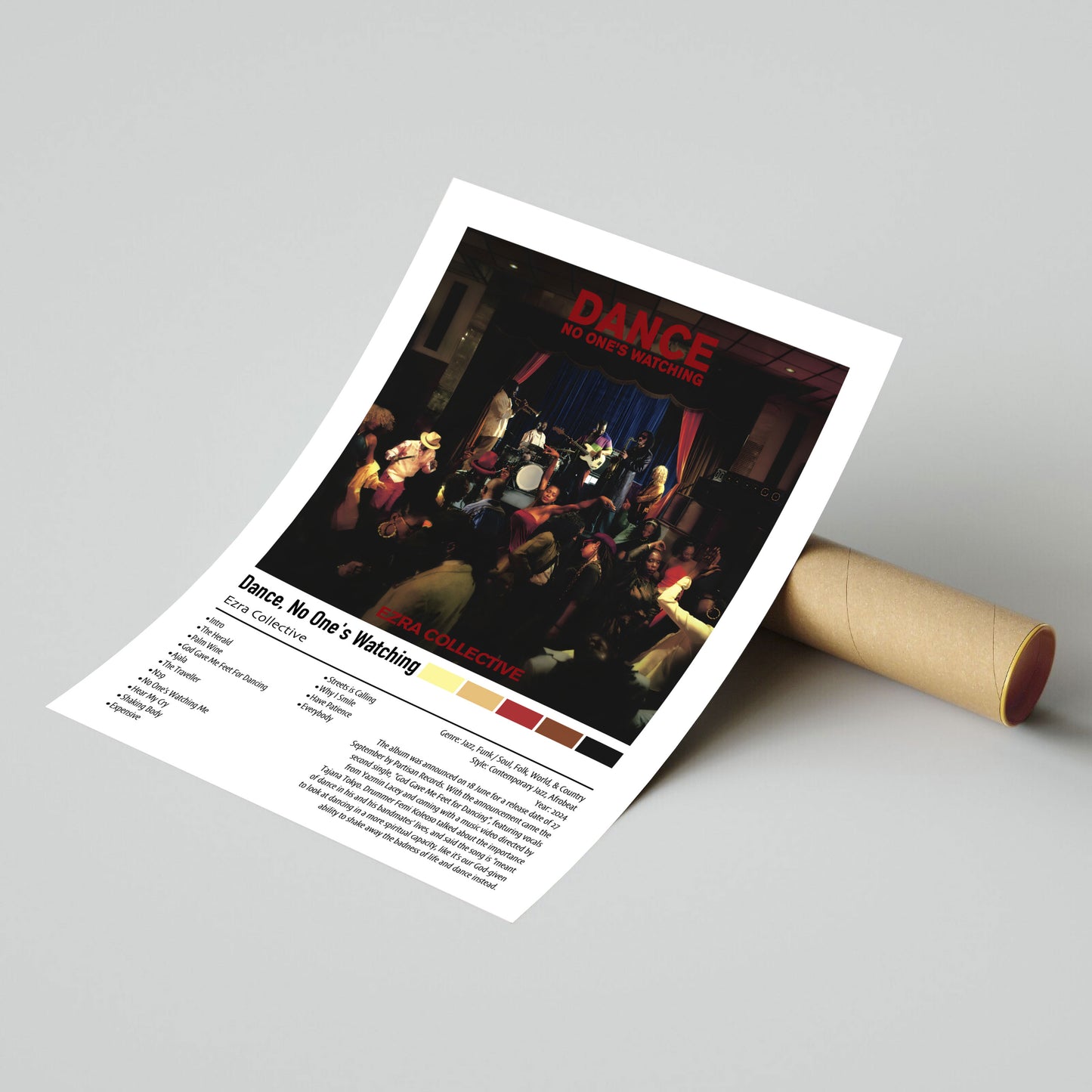 Ezra Collective | Dance, No One's Watching | Custom Album Cover Poster Print