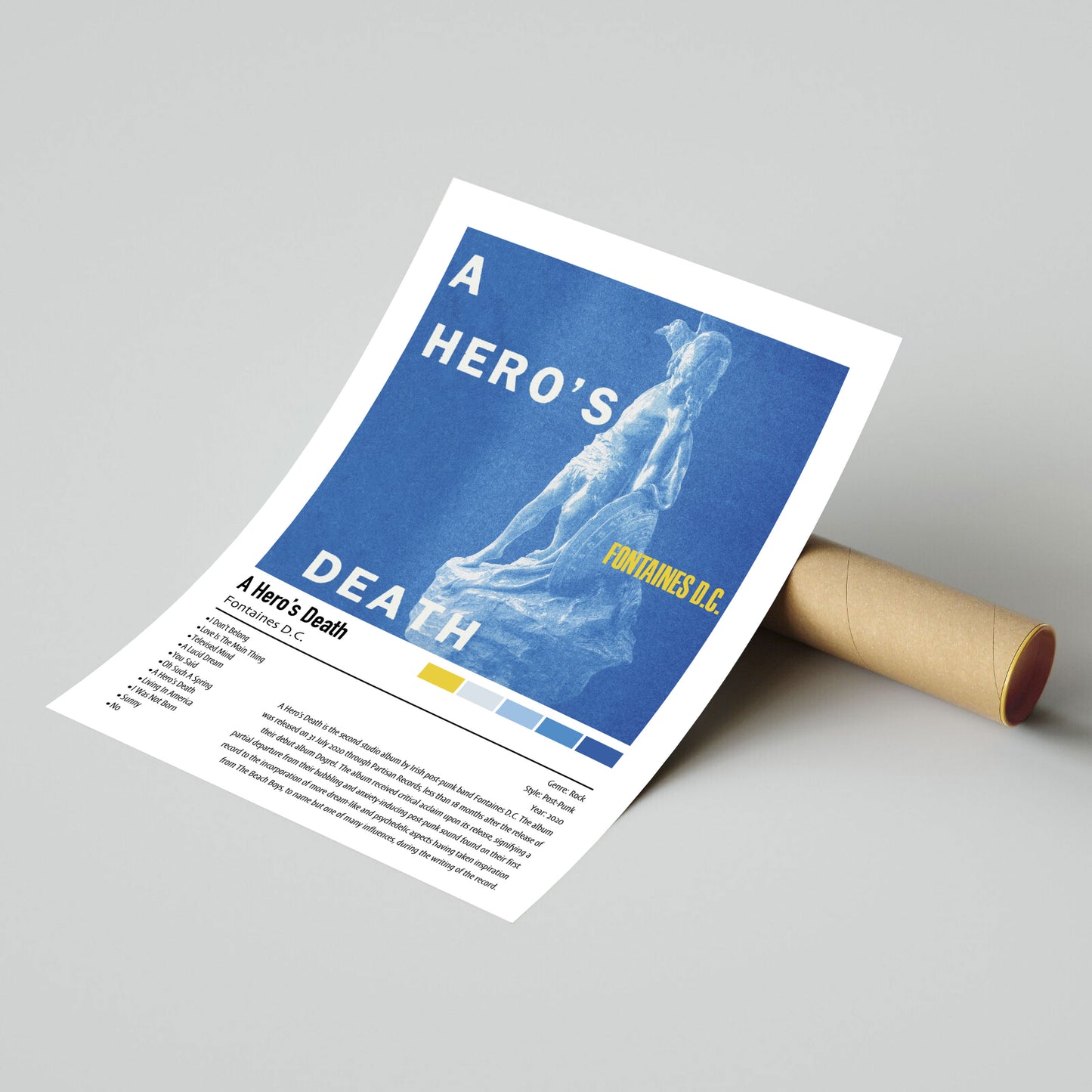 Fontaines D.C. | A Hero's Death | Custom Album Cover Poster Print