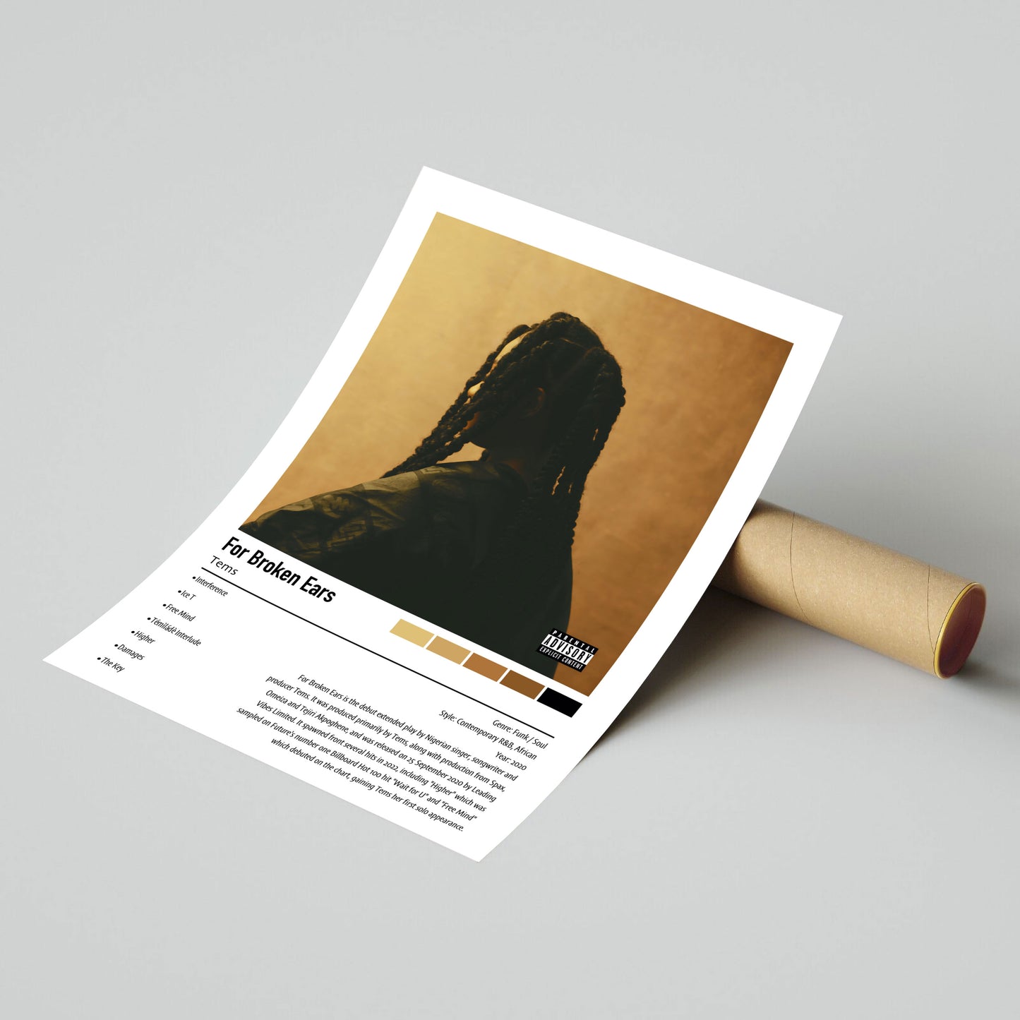 Tems | For Broken Ears | Custom Album Cover Poster Print