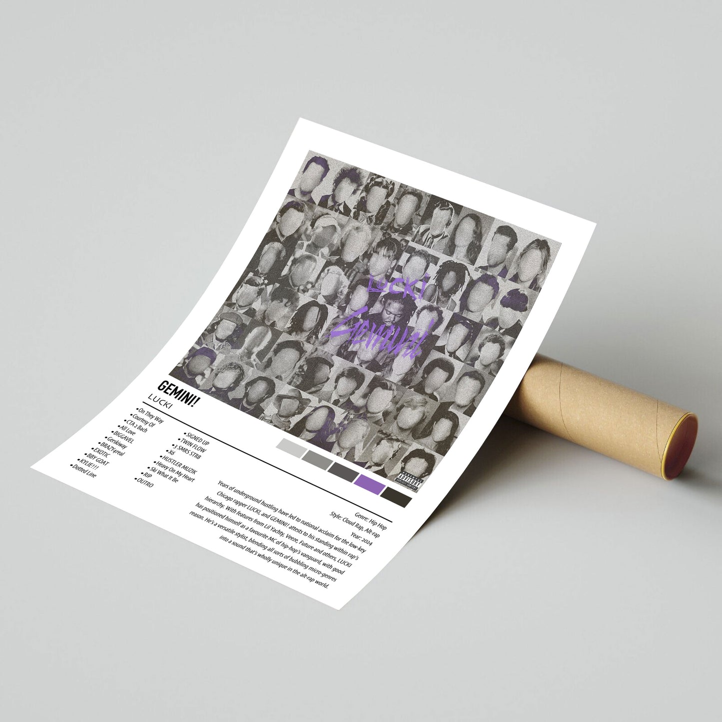 LUCKI | GEMINI! | Custom Album Cover Poster Print