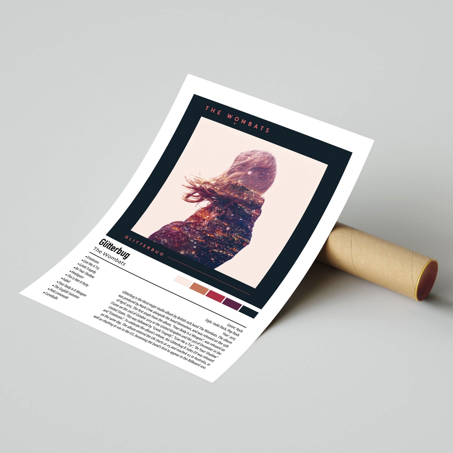 The Wombats | Glitterbug | Custom Album Cover Poster Print