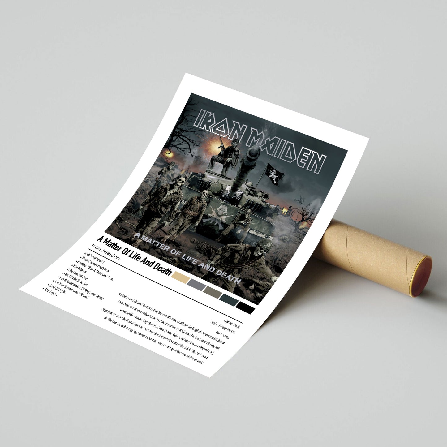 Iron Maiden | A Matter Of Life And Death | Custom Album Cover Poster Print