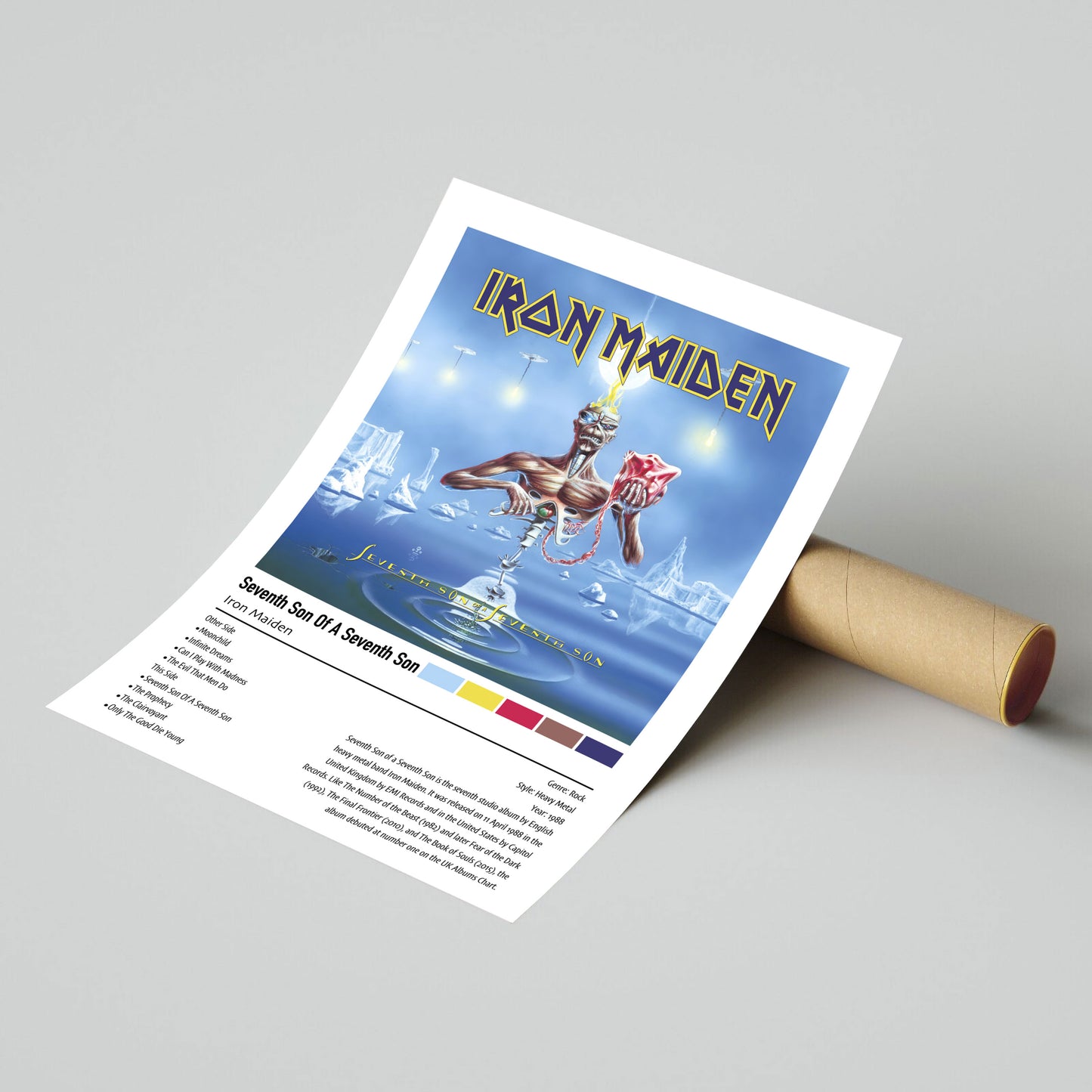 Iron Maiden | Seventh Son Of A Seventh Son | Custom Album Cover Poster Print