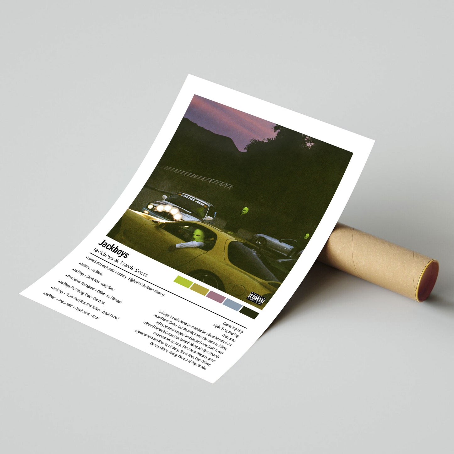 Jackboys & Travis Scott | Jackboys | Custom Album Cover Poster Print