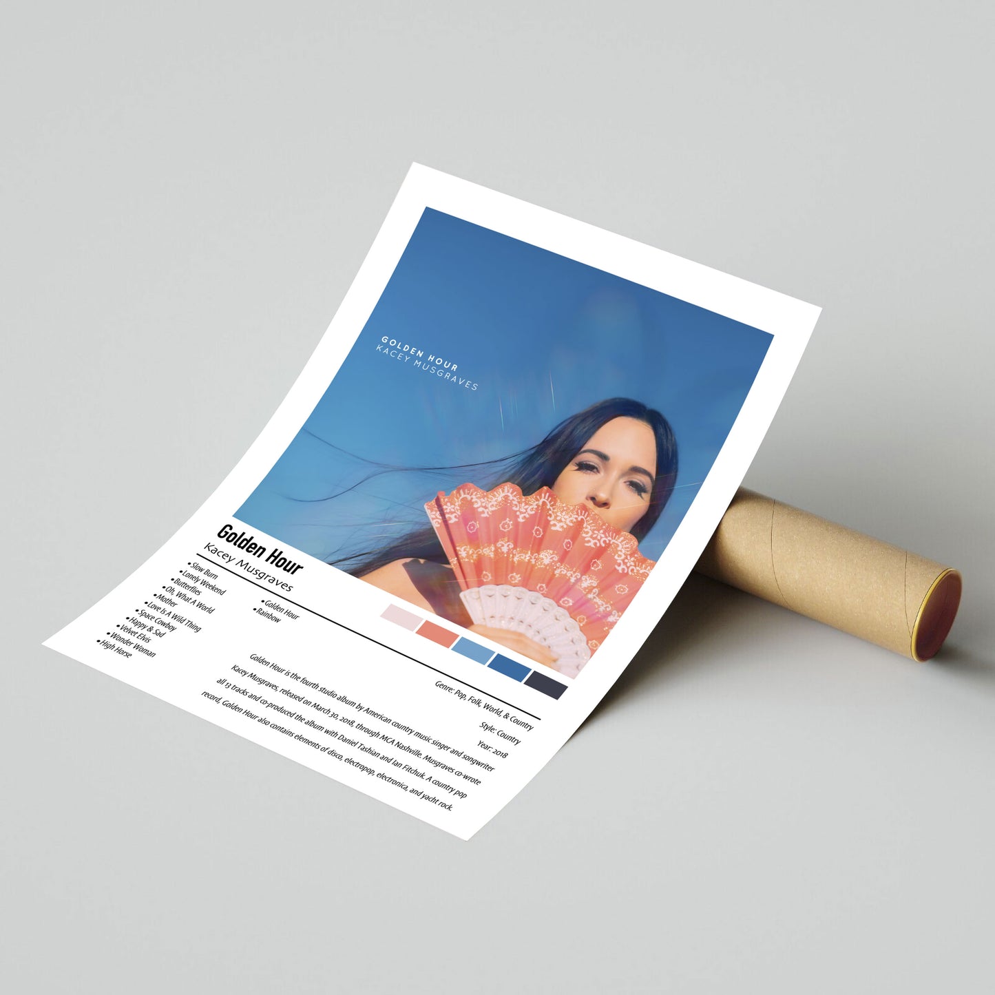 Kacey Musgraves | Golden Hour | Custom Album Cover Poster Print