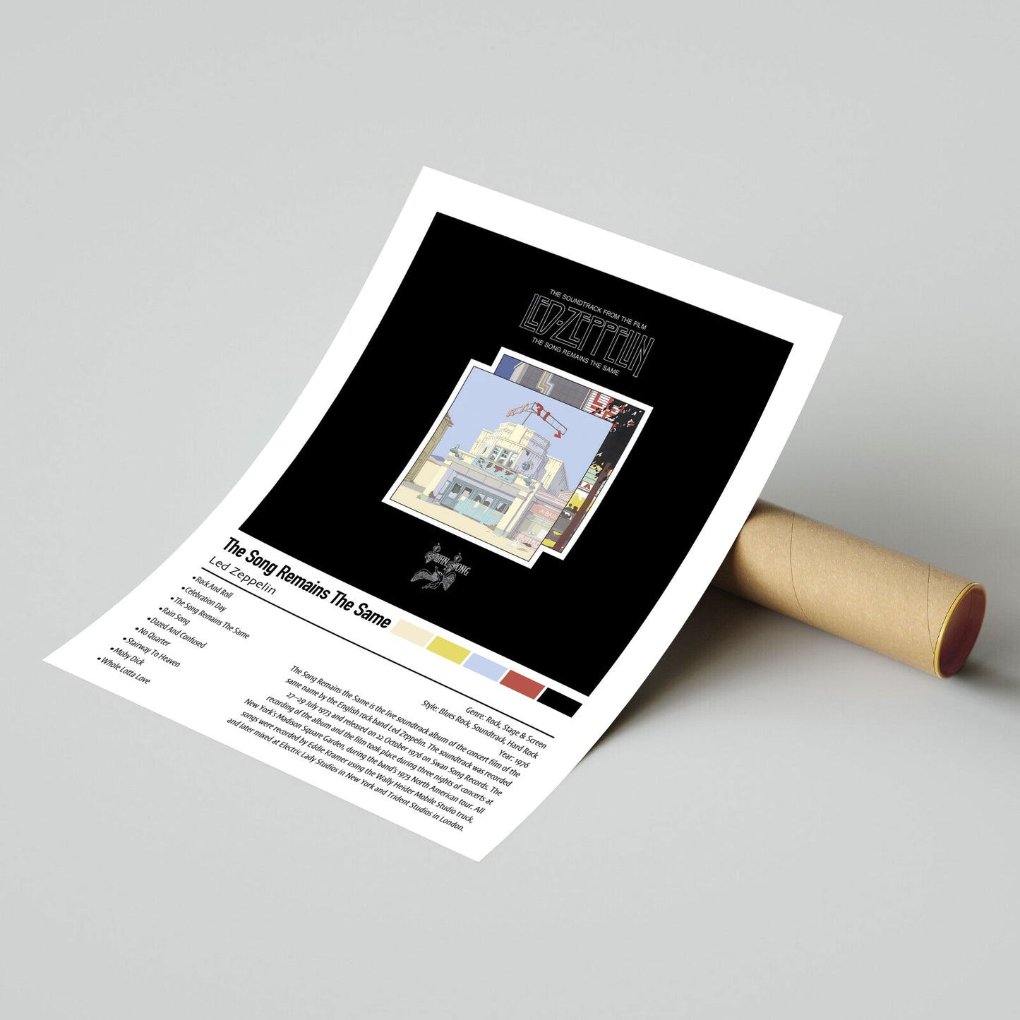 Led Zeppelin | The Song Remains The Same | Custom Album Cover Poster Print