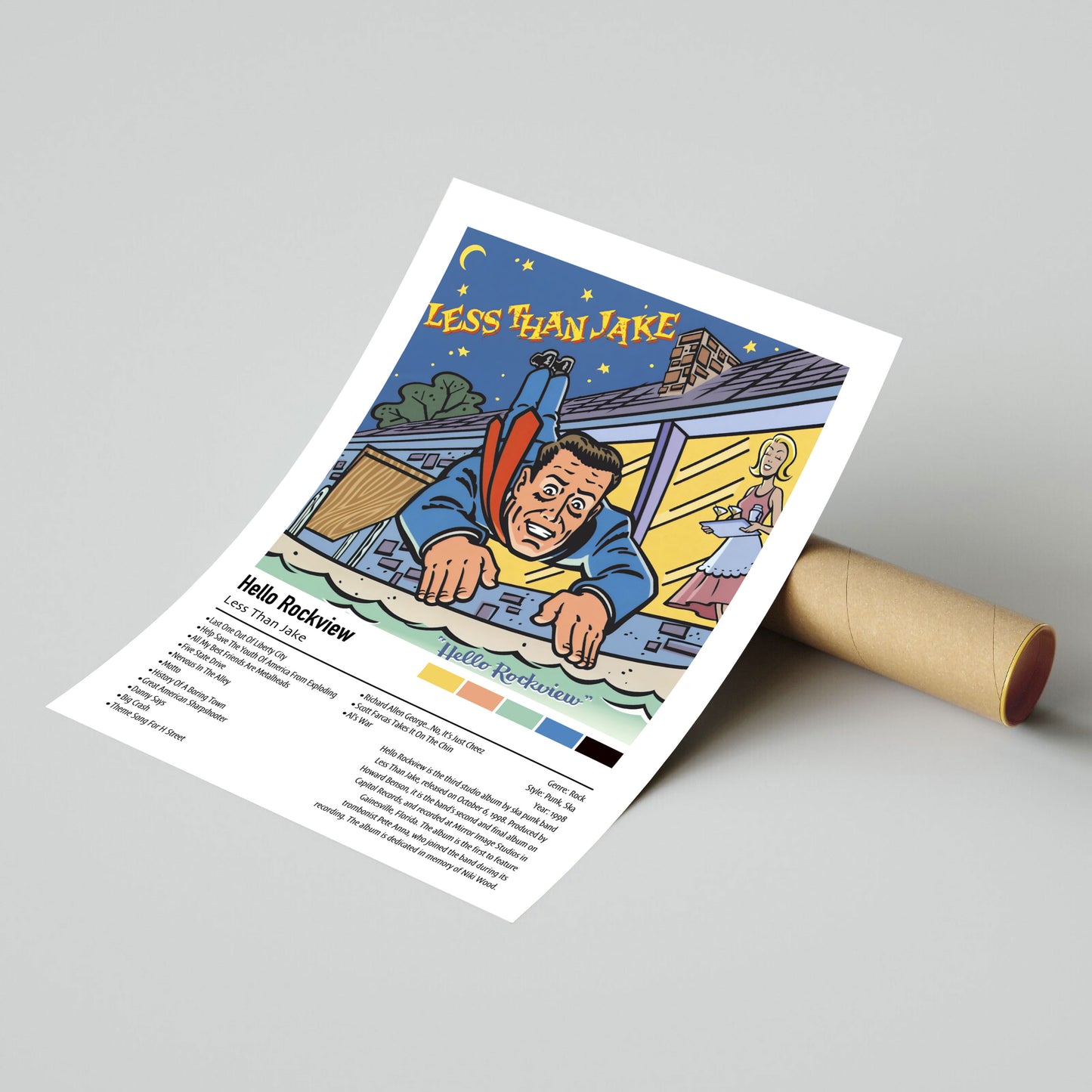 Less Than Jake | Hello Rockview | Custom Album Cover Poster Print