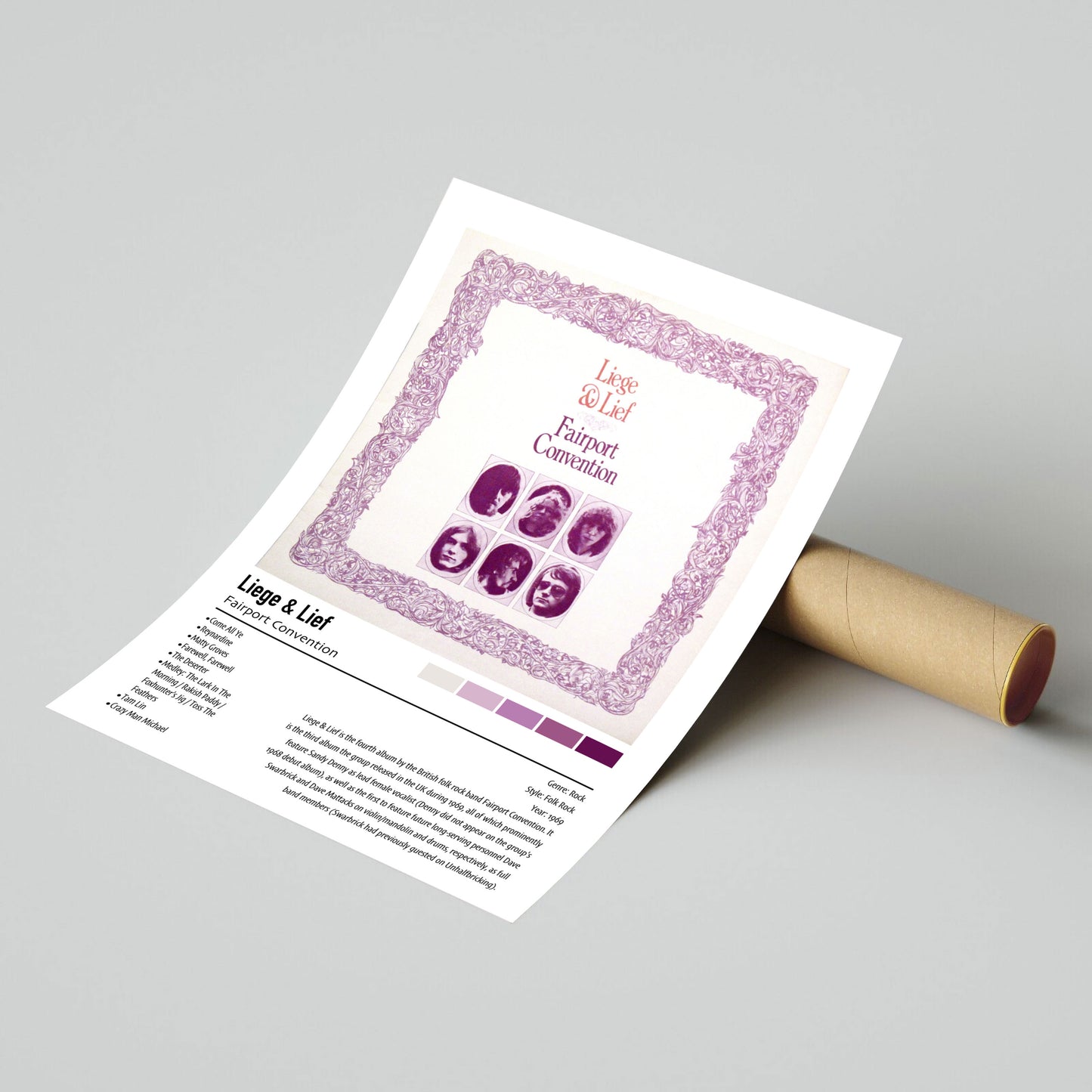 Fairport Convention | Liege & Lief | Custom Album Cover Poster Print