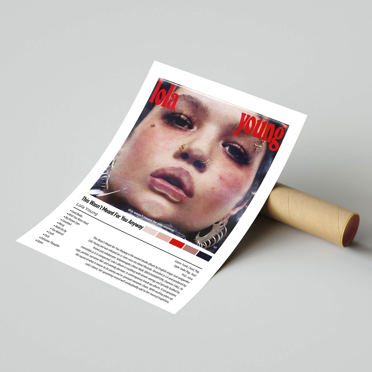 Lola Young | This Wasn't Meant For You Anyway | Custom Album Cover Poster Print
