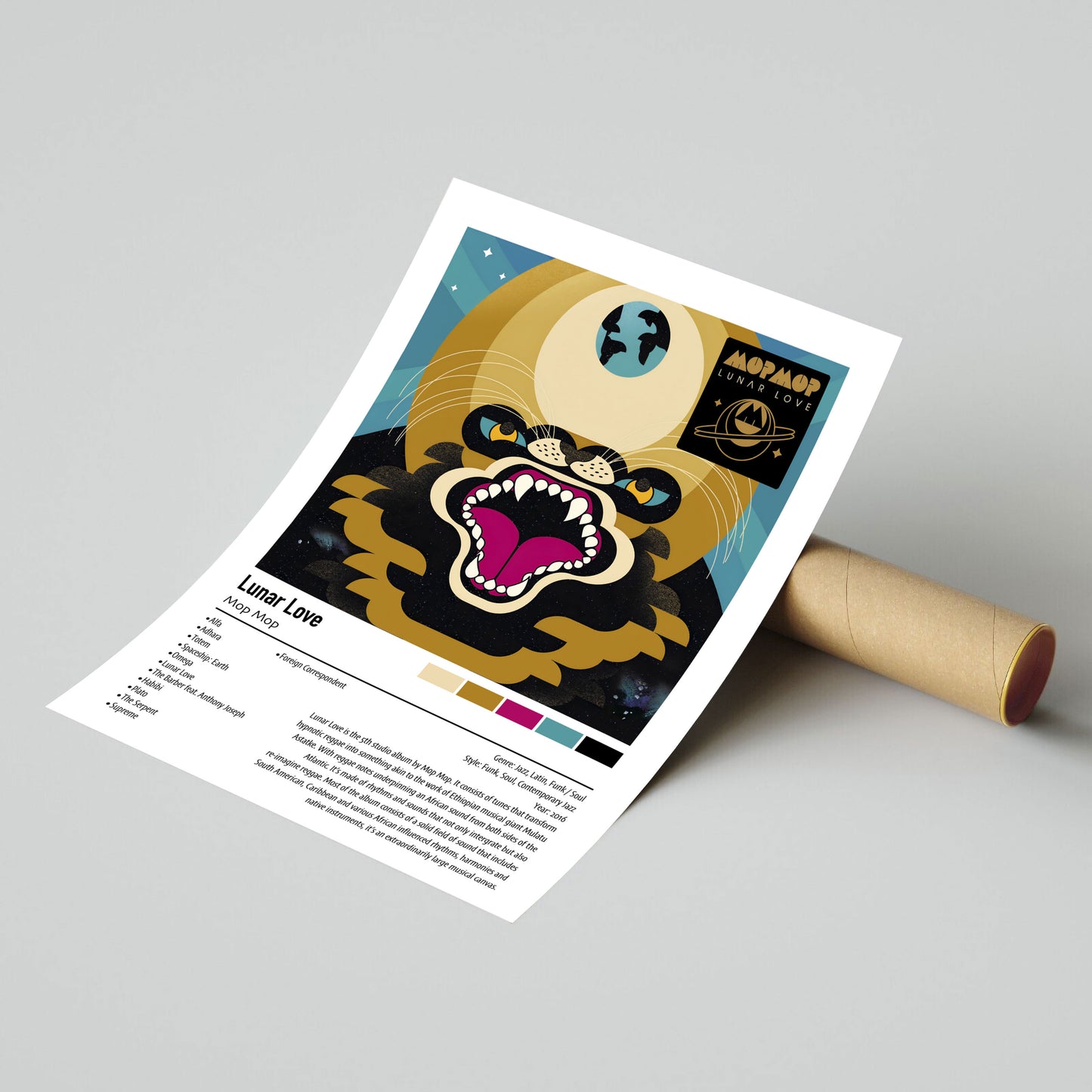 Mop Mop | Lunar Love | Custom Album Cover Poster Print