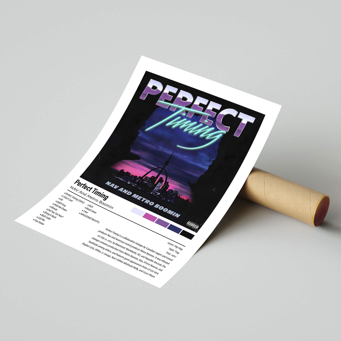 NAV And Metro Boomin | Perfect Timing | Custom Album Cover Poster Print
