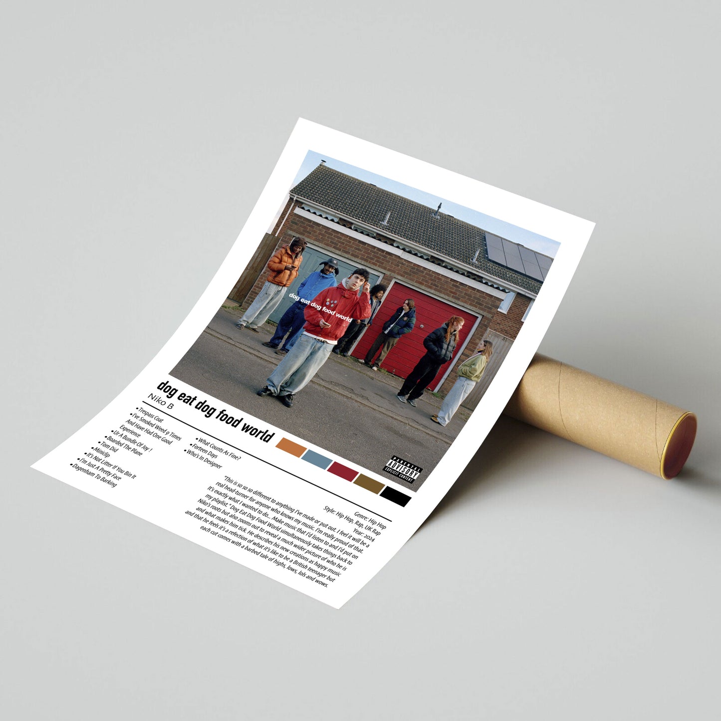 Nico B | dog eat dog food world | Custom Album Cover Poster Print