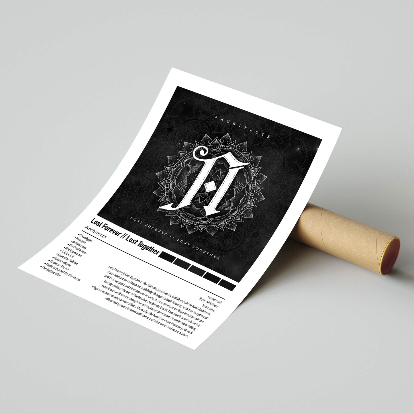 Architects | Lost Forever // Lost Together | Custom Album Cover Poster Print