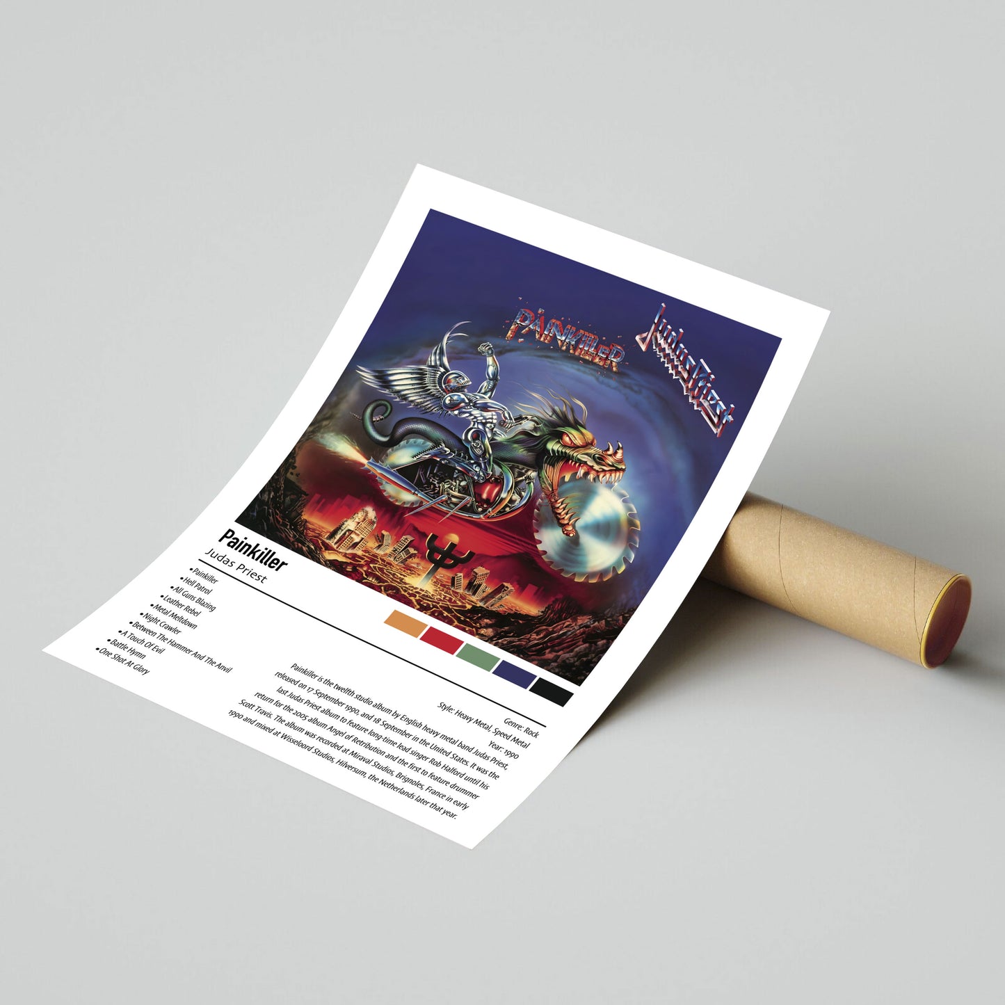 Judas Priest | Painkiller | Custom Album Cover Poster Print