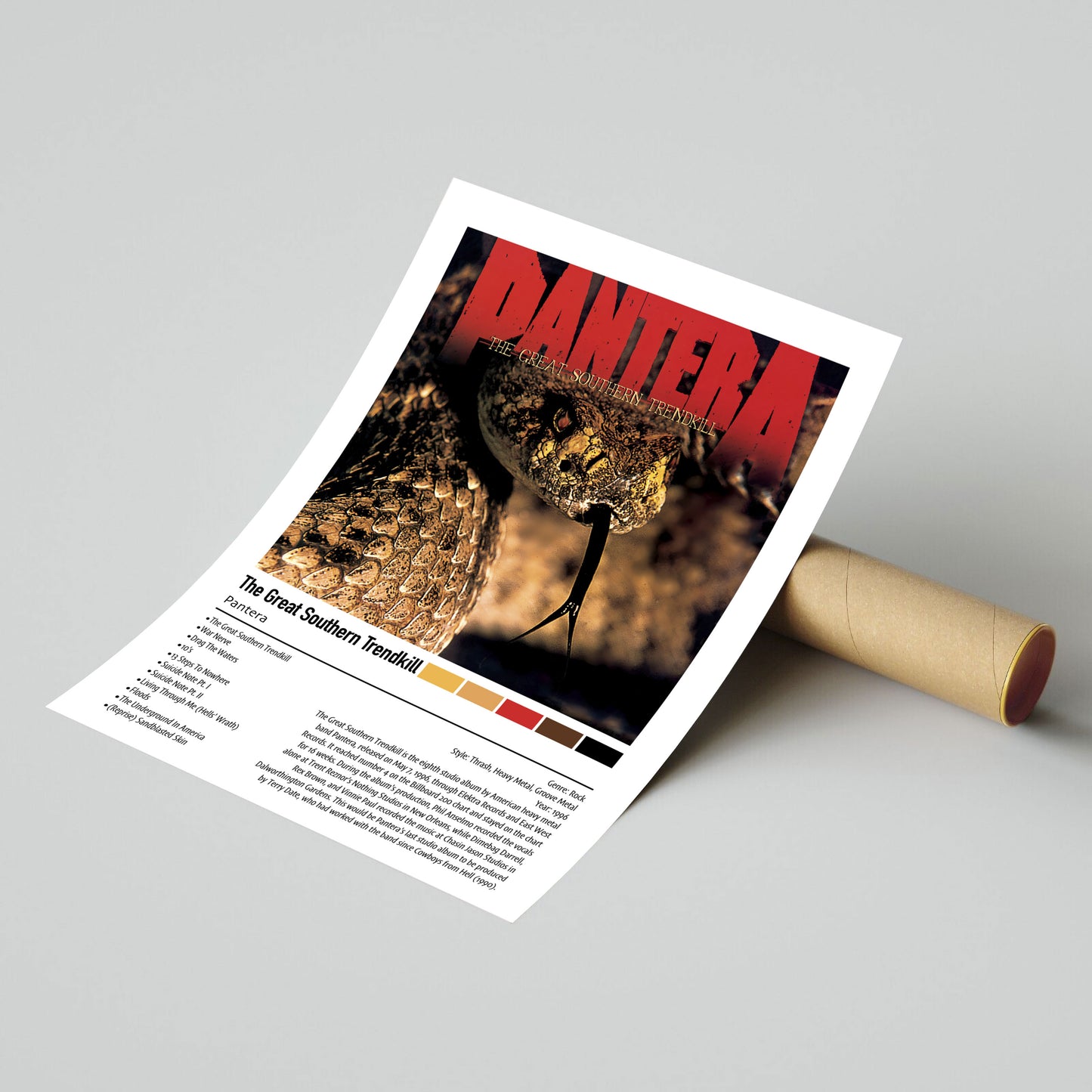 Pantera | The Great Southern Trendkill | Custom Album Cover Poster Print