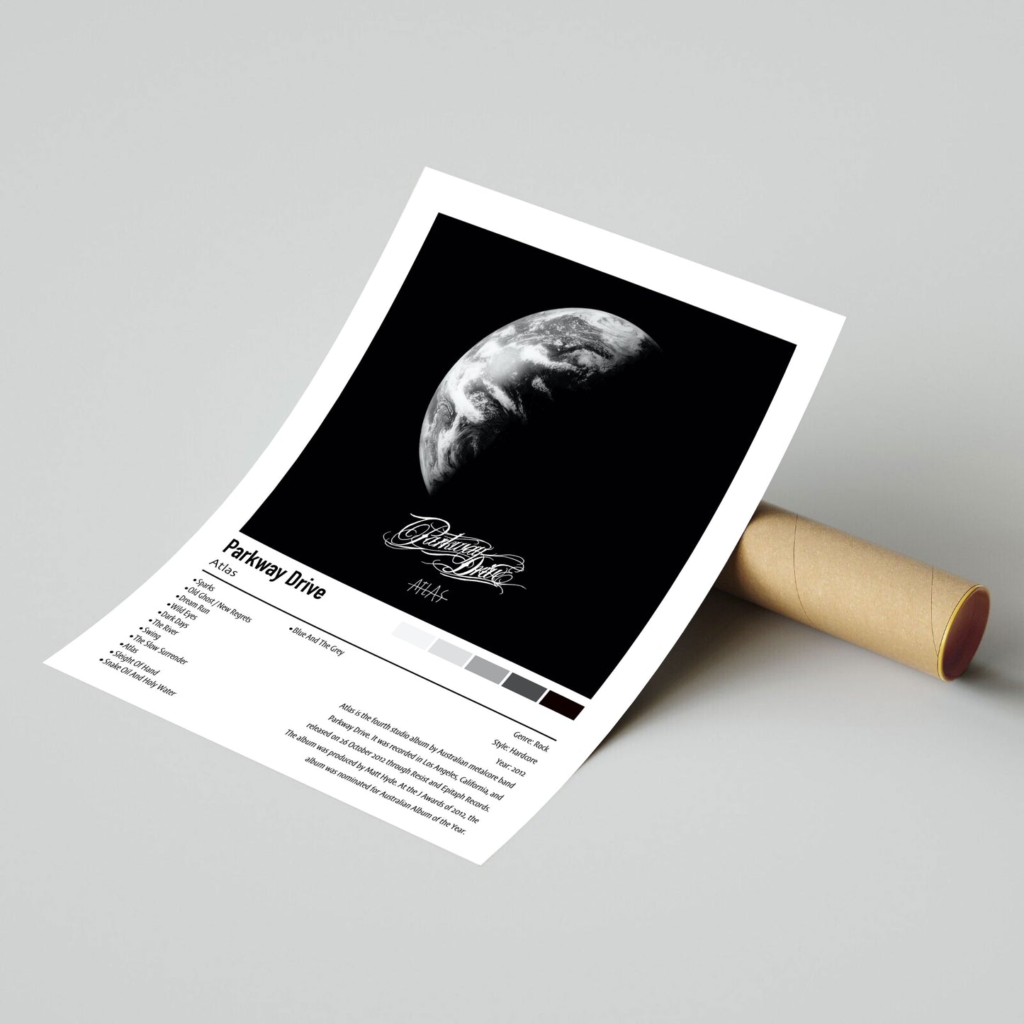 Atlas | Parkway Drive | Custom Album Cover Poster Print