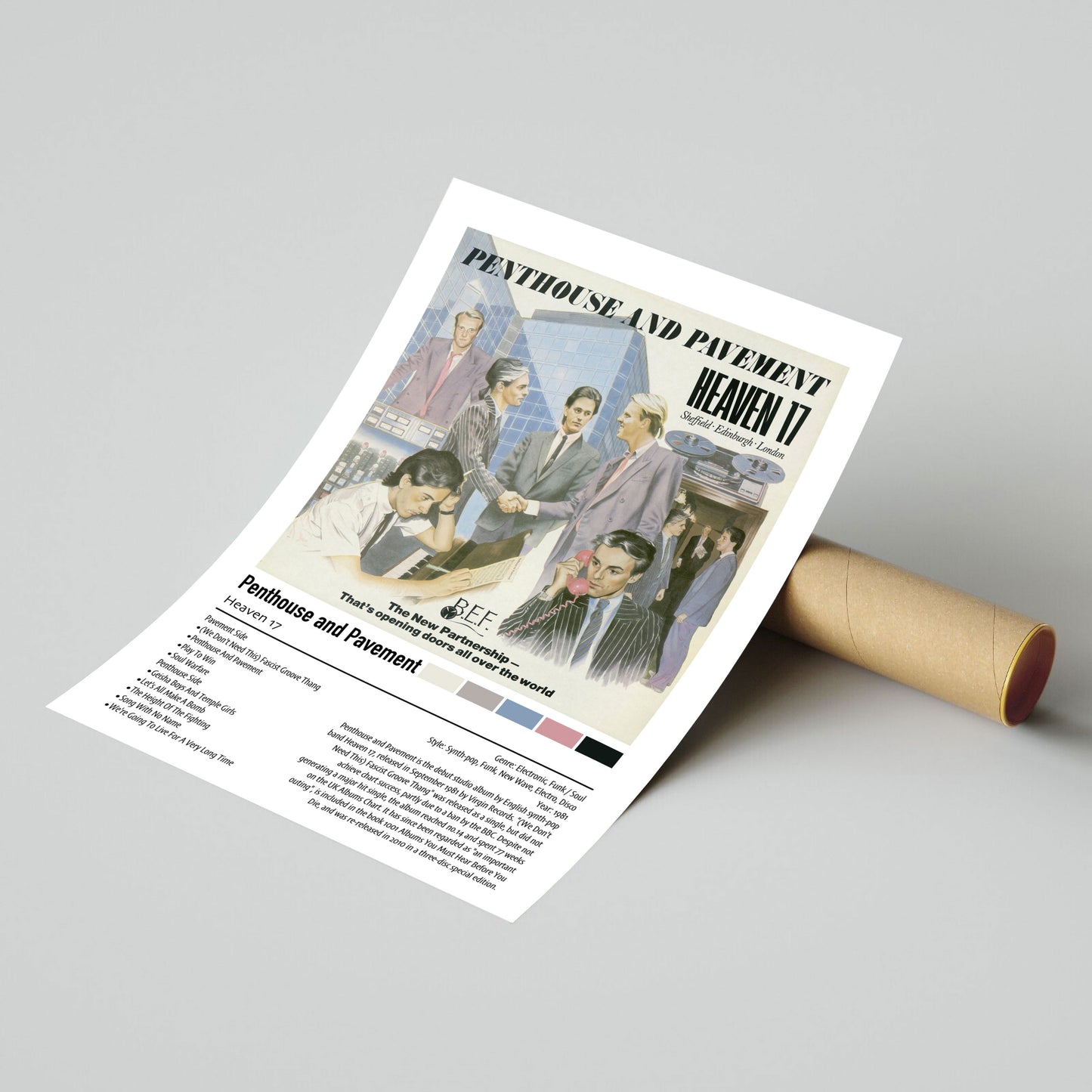 HEAVEN 17 | Penthouse and Pavement | Custom Album Cover Poster Print