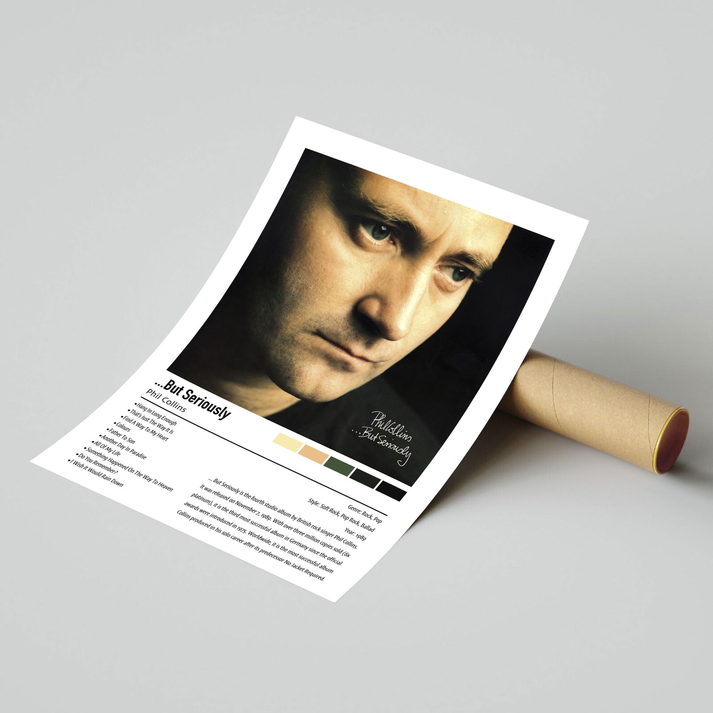 Phil Collins | ...But Seriously | Custom Album Cover Poster Print