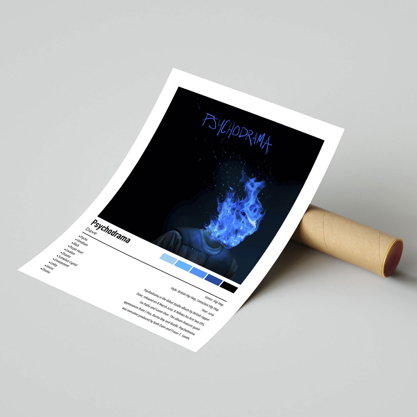 Dave | Psychodrama | Custom Album Cover Poster Print