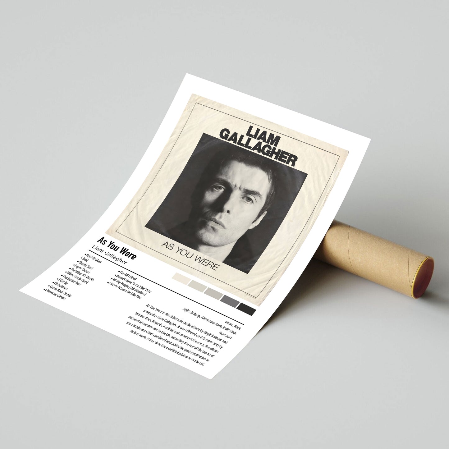 Liam Gallagher | As You Were | Custom Album Cover Poster Print