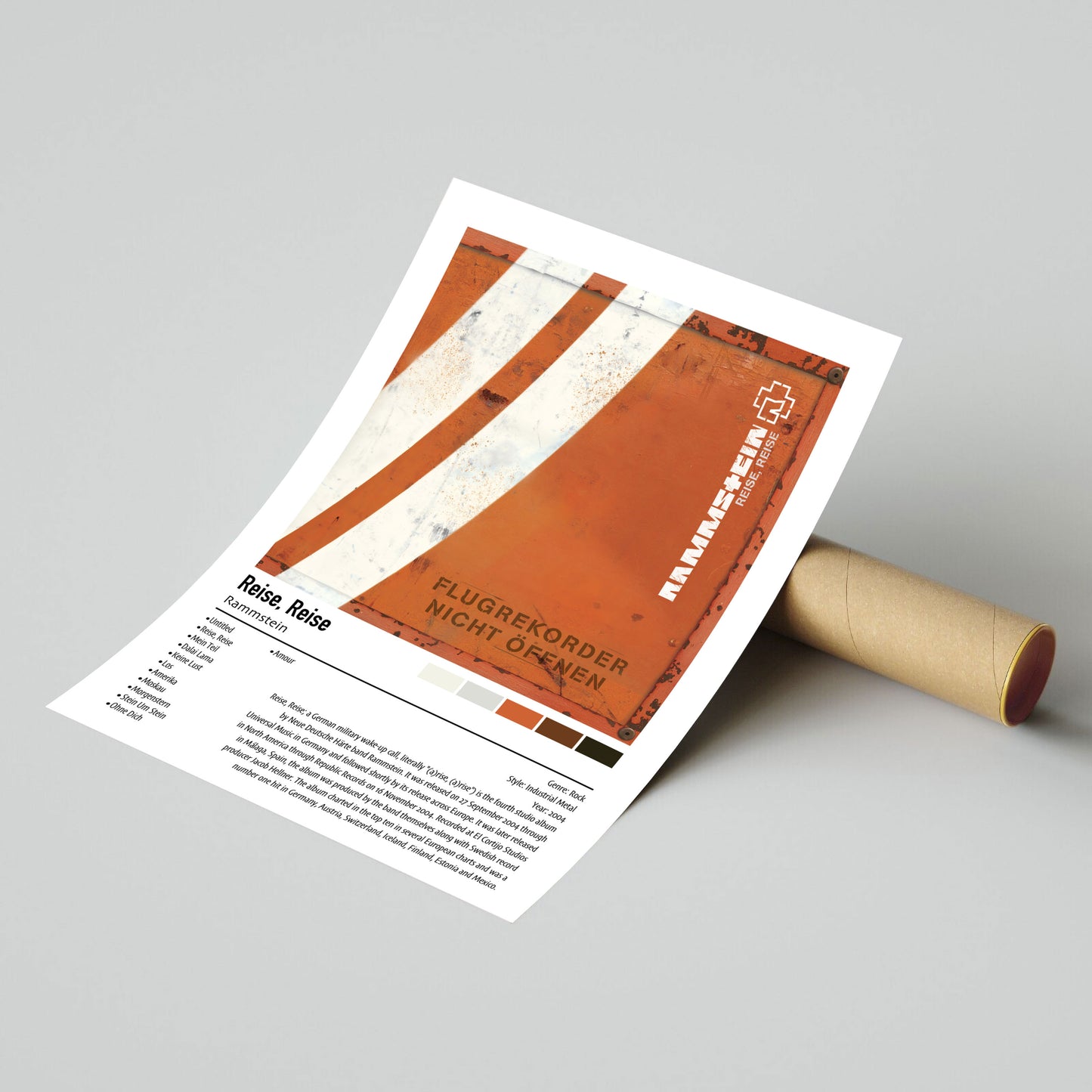 Rammstein | Reise, Reise | Custom Album Cover Poster Print