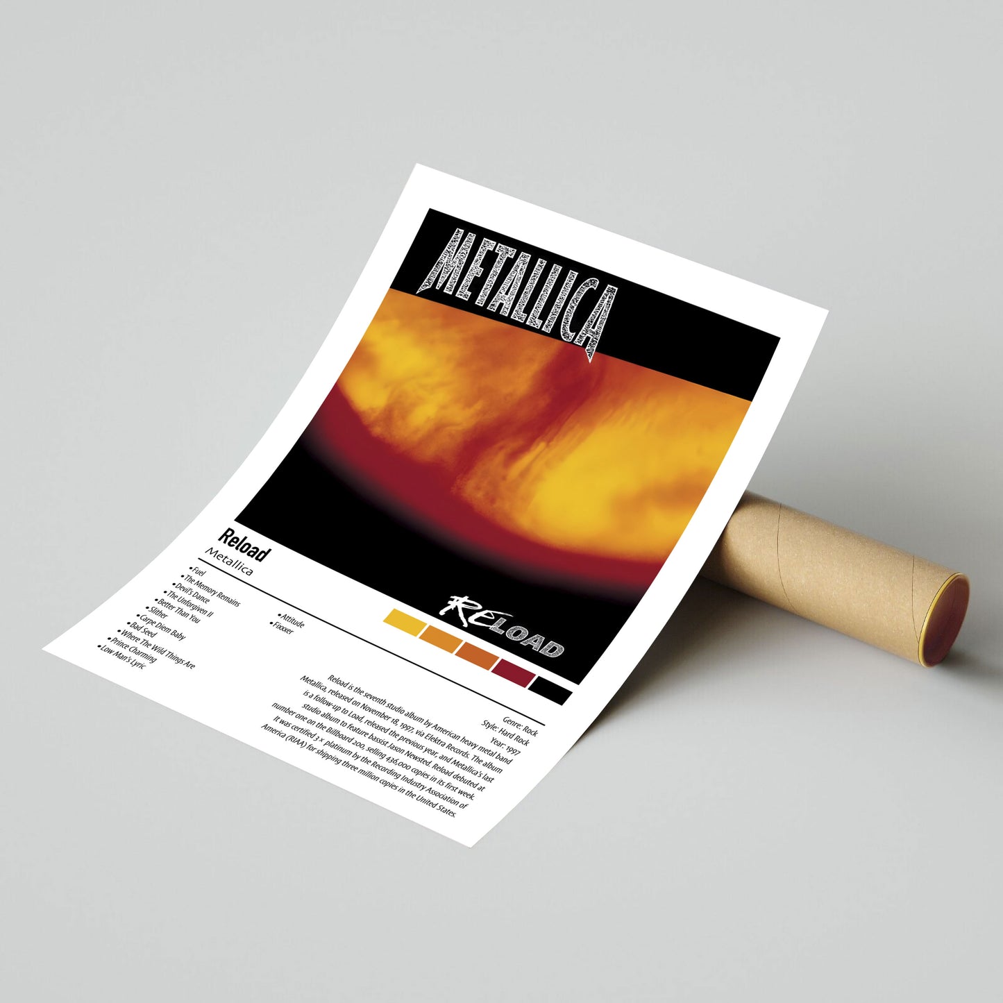 Metallica | Reload | Custom Album Cover Poster Print
