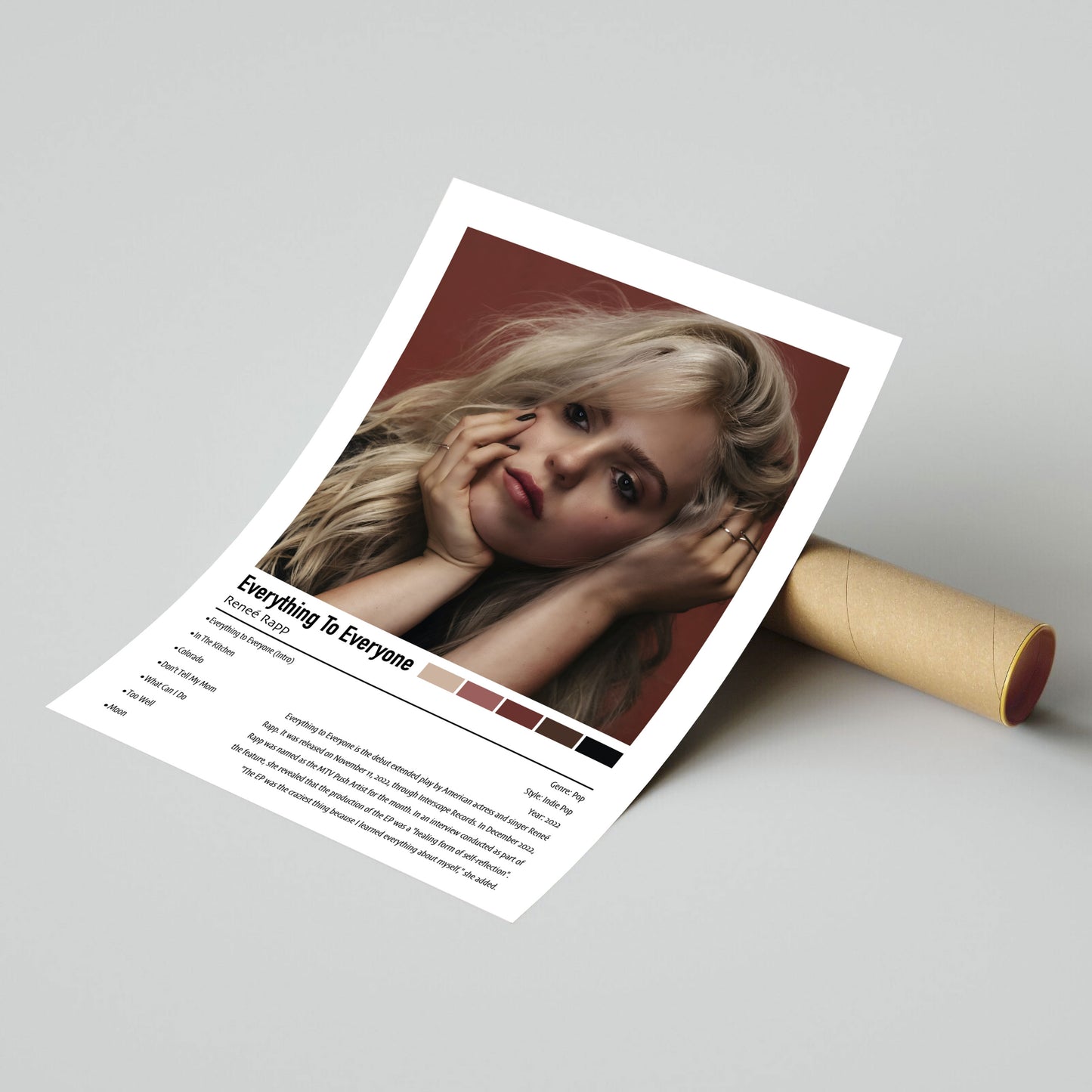 Reneé Rapp | Everything To Everyone | Custom Album Cover Poster Print