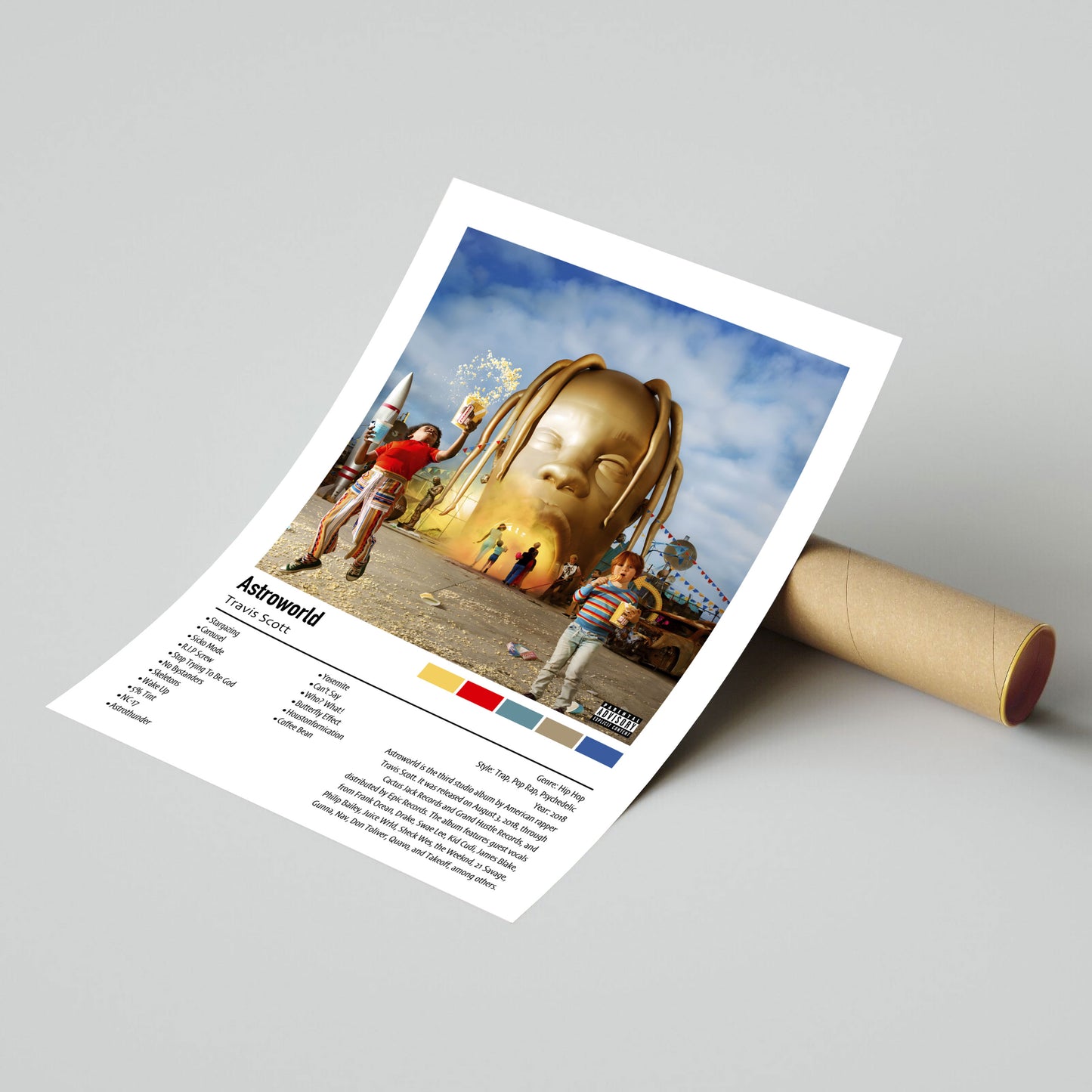 Travis Scott | Astroworld | Custom Album Cover Poster Print