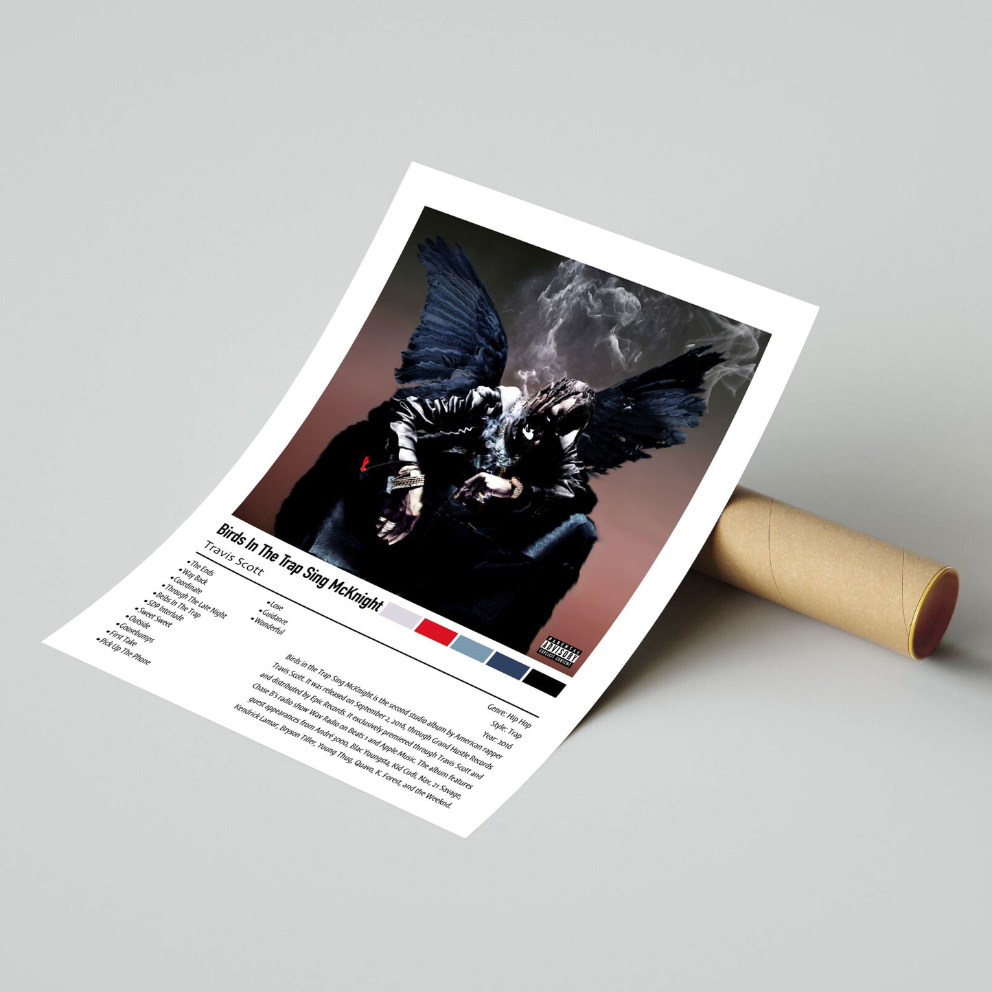 Travis Scott | Birds In The Trap Sing Mcknight | Custom Album Cover Poster Print