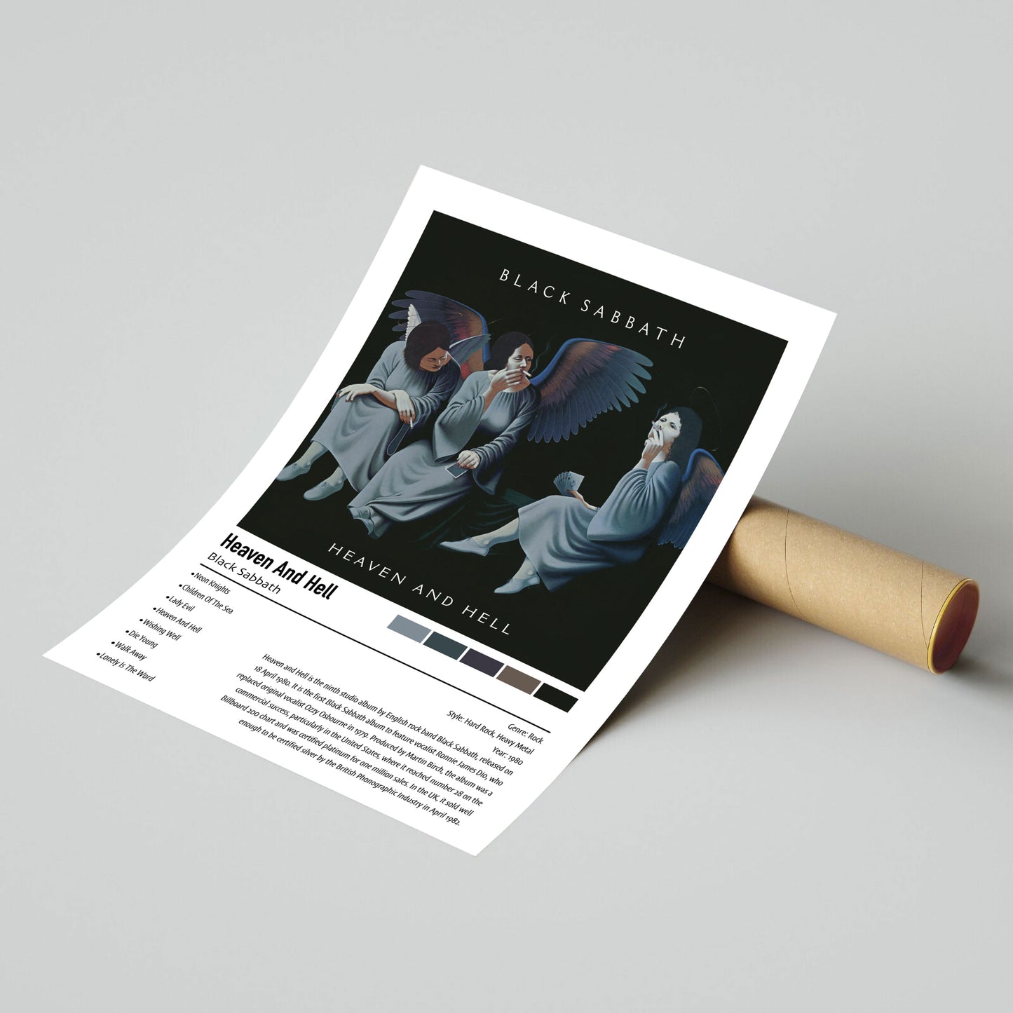 Black Sabbath | Heaven and Hell | Custom Album Cover Poster Print