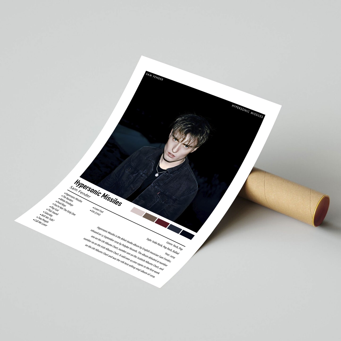 Sam Fender | Hypersonic Missiles | Custom Album Cover Poster Print