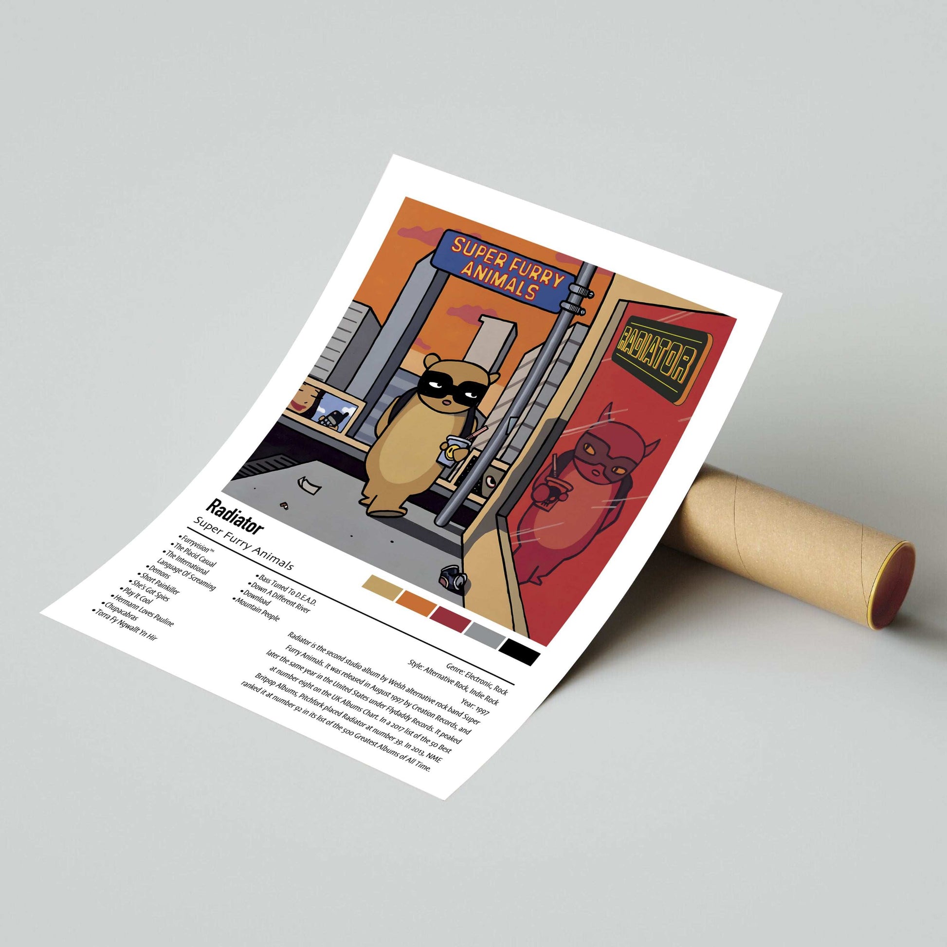 Super Furry Animals  | Radiator | Custom Album Cover Poster Print