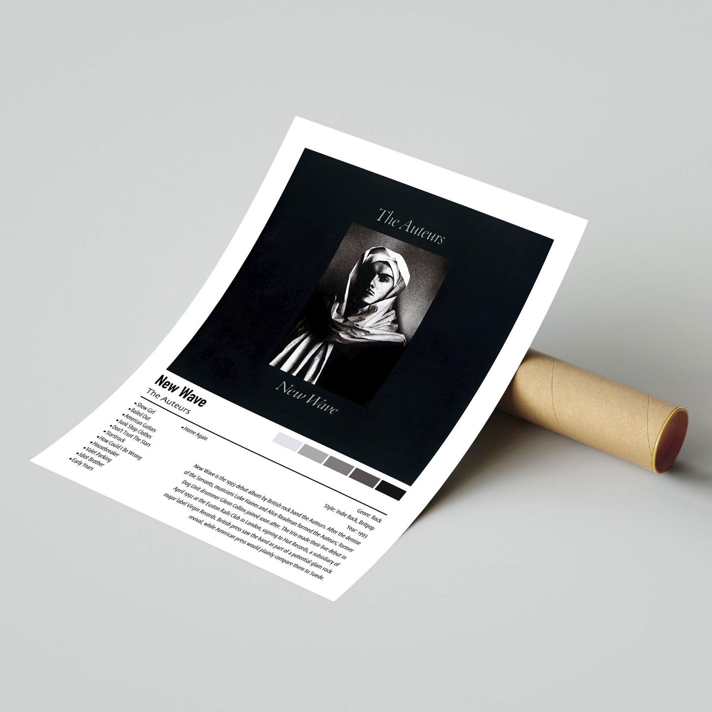 The Auteurs | New Wave | Custom Album Cover Poster Print