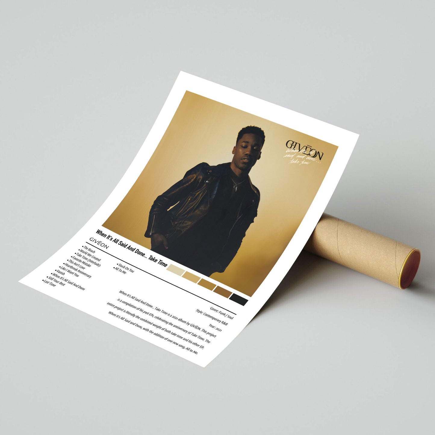 GIVEON | When It's All Said And Done.. Take Time | Custom Album Cover Poster Print