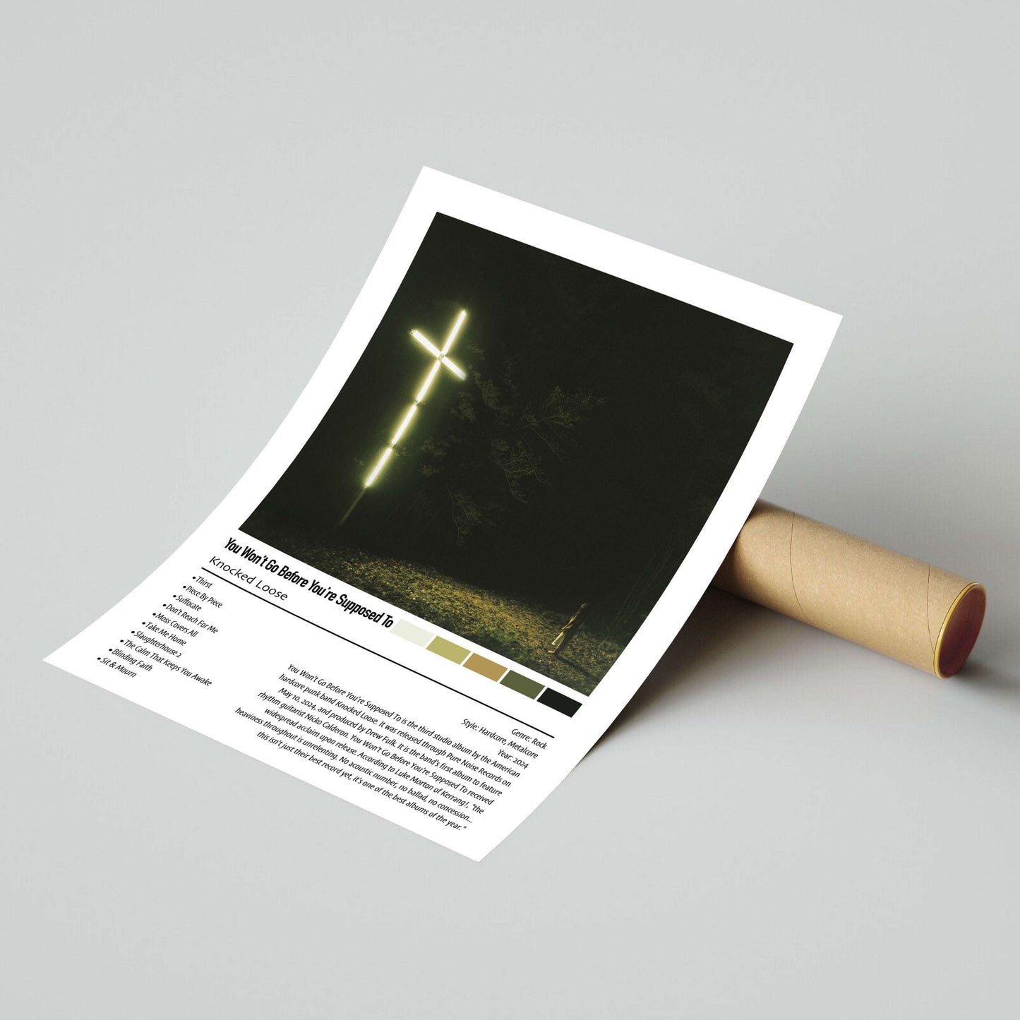 Knocked Loose | You Won't Go Before You're Supposed To | Custom Album Cover Poster Print