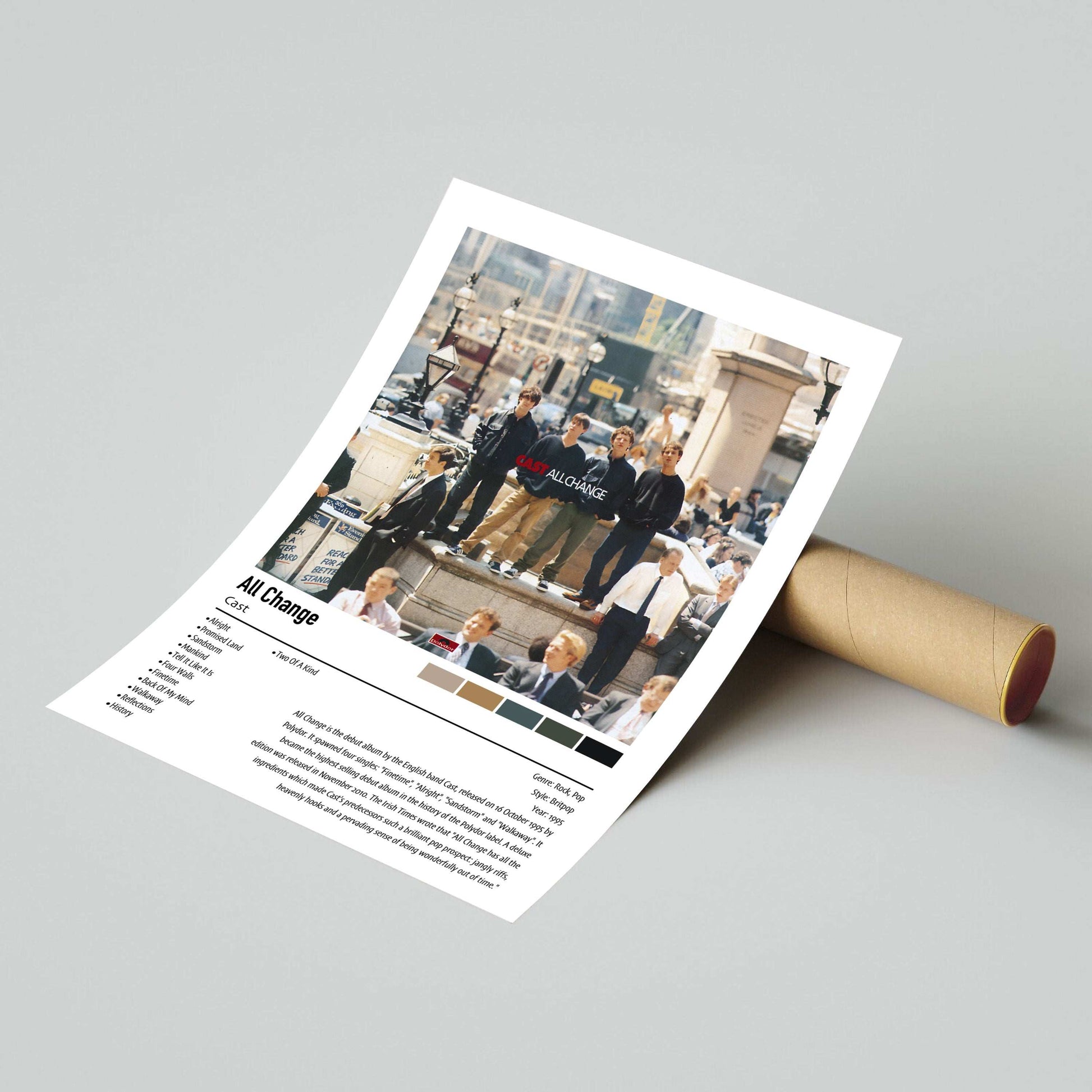 Cast | All Change | Custom Album Cover Poster Print