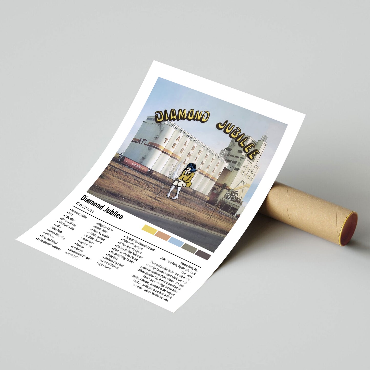 Cindy Lee | Diamond Jubilee | Custom Album Cover Poster Print