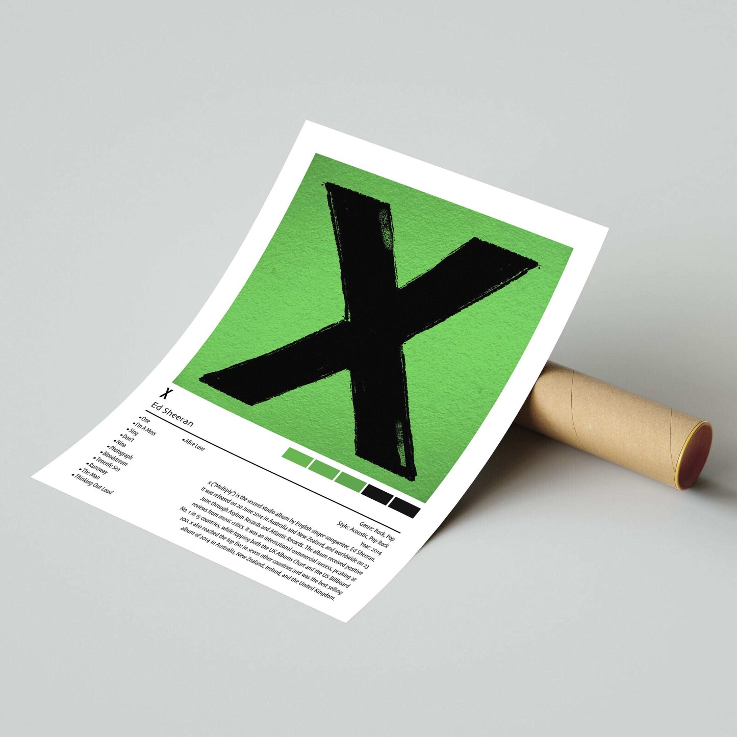 Ed Sheeran | Multiply | Custom Album Cover Poster Print
