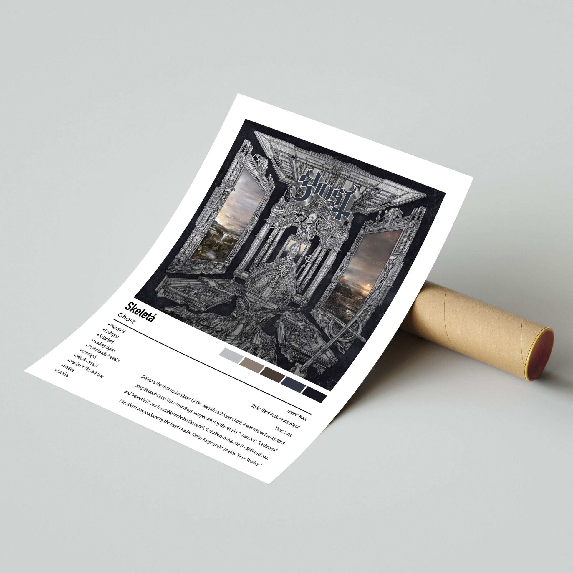 Ghost | Skeletá | Custom Album Cover Poster Print