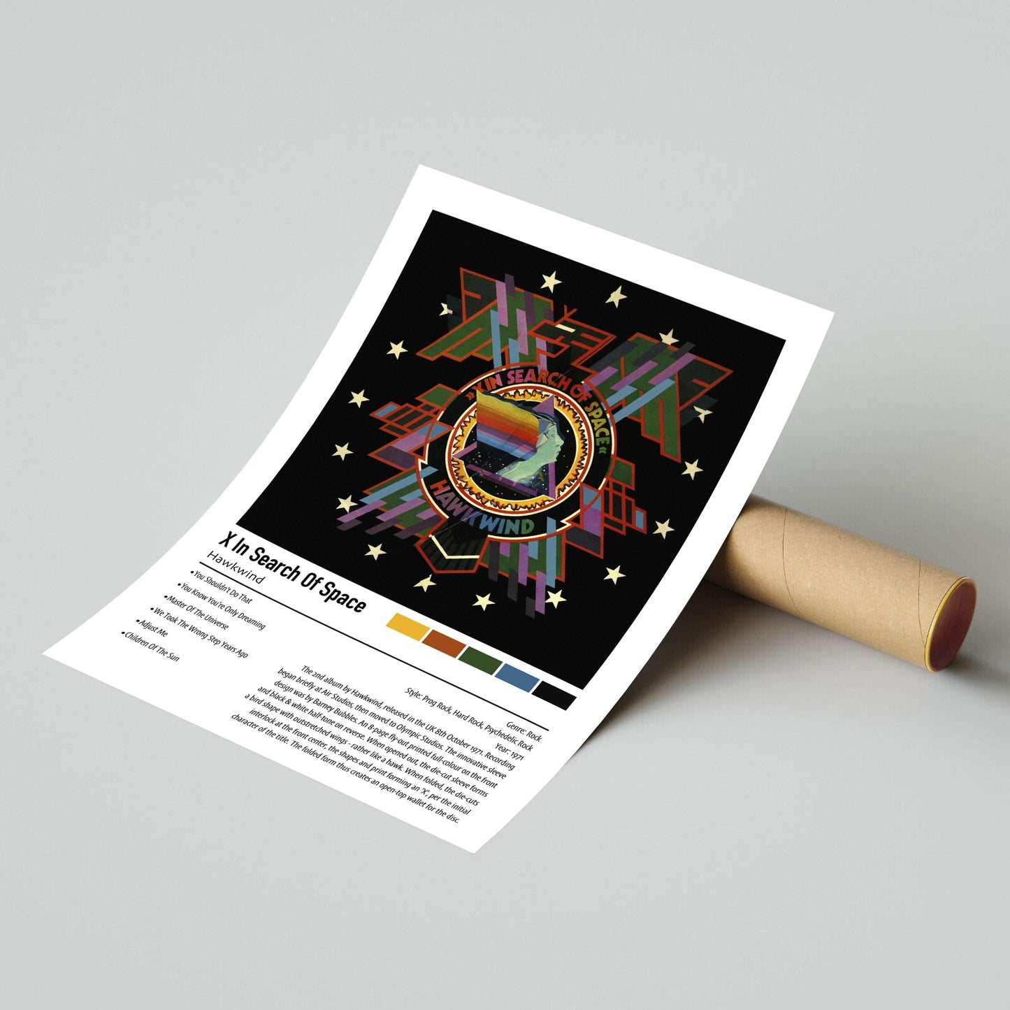 Hawkweed | X In Search Of Space | Custom Album Cover Poster Print